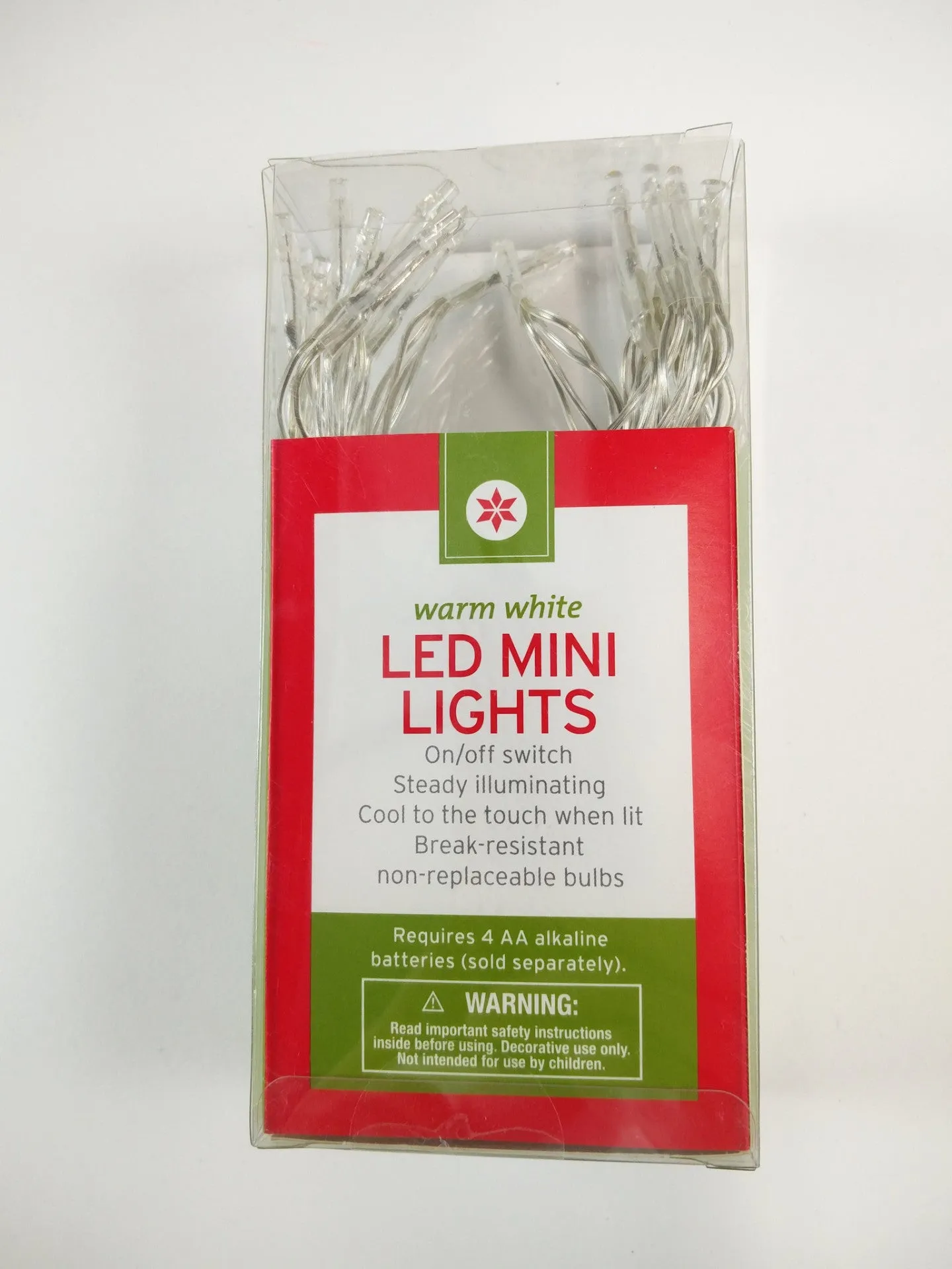 20 ct Warm White LED Mini Lights Battery Powered