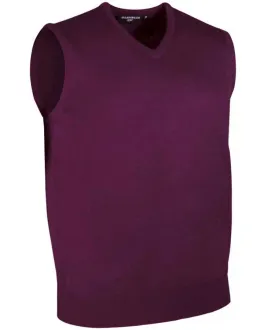 40% OFF - GLENMUIR Rankin Mens Slipover - Fine Merino Wool - Bordeaux - Size: LARGE