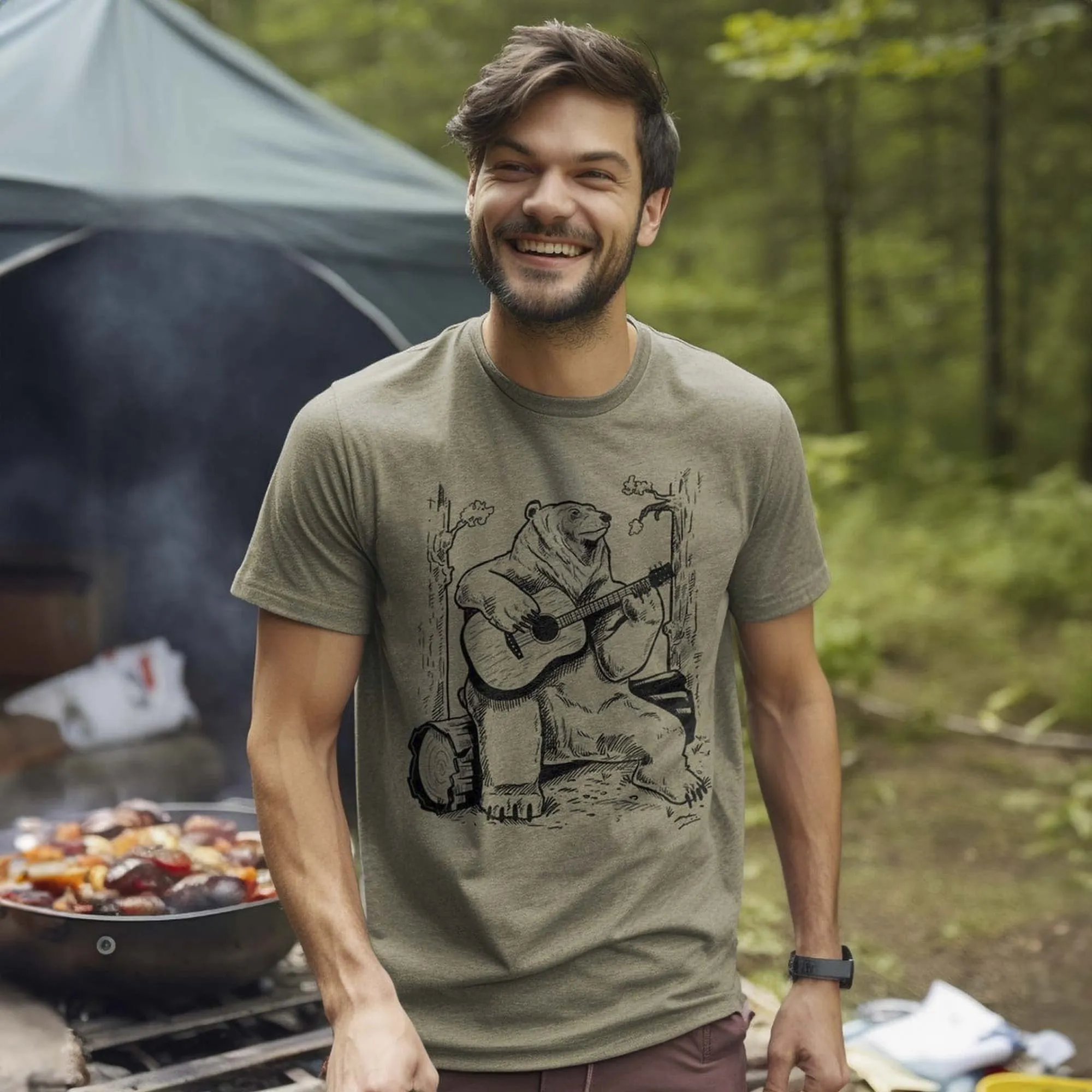 Acoustic Guitar Bear T-Shirt