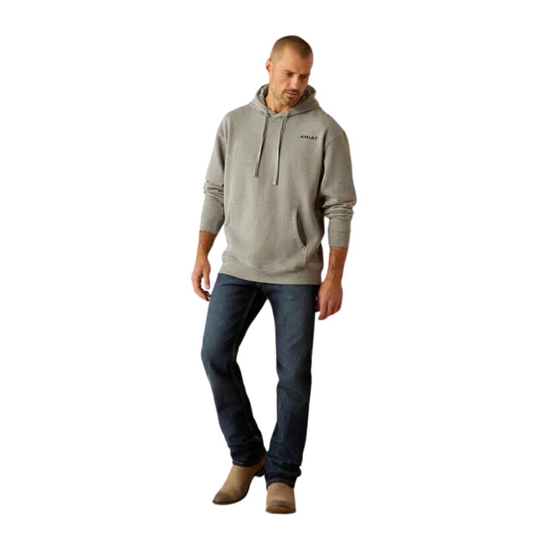 Ariat Men's Bold Hex Grey Heather Hoodie