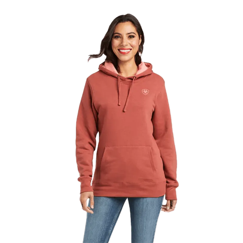 Ariat Women's REAL Arm Logo Marsala Hoodie