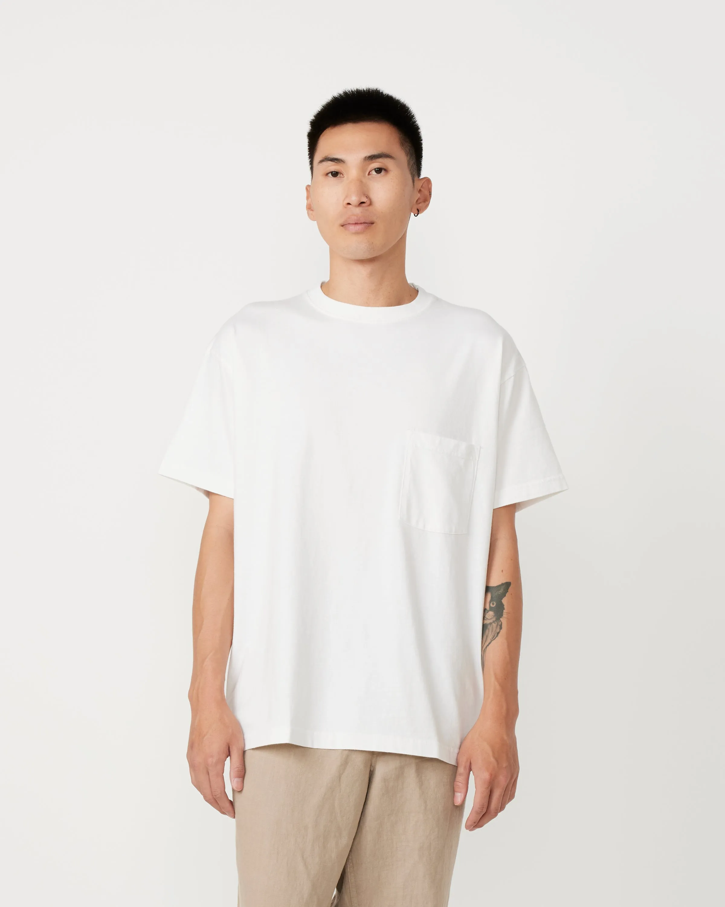 Big Pocket Tee in White