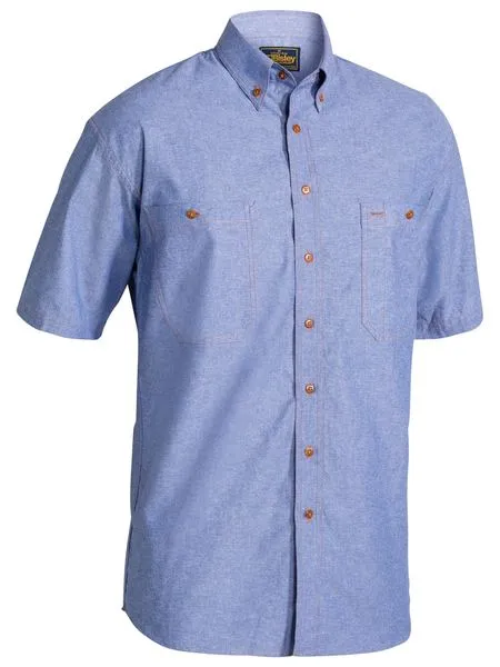 Bisley Chambray Shirt - Short Sleeve-(B71407)