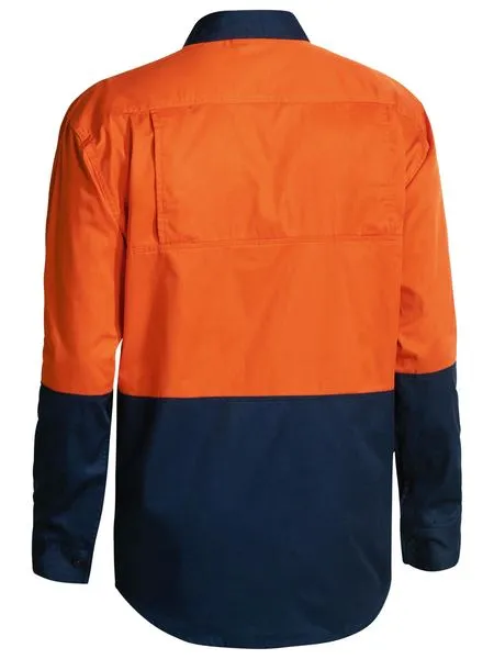 Bisley Hi Vis Cool Lightweight Drill Shirt- Long Sleeve (BS6895)