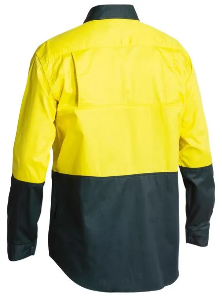 Bisley Hi Vis Cool Lightweight Drill Shirt- Long Sleeve (BS6895)