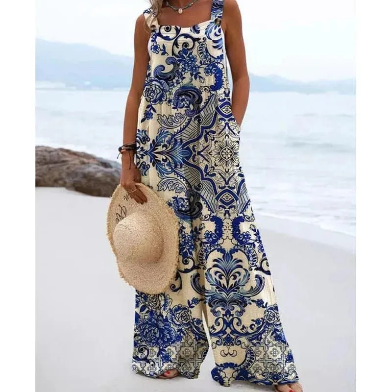 Bohemian Wide Leg Jumpsuit