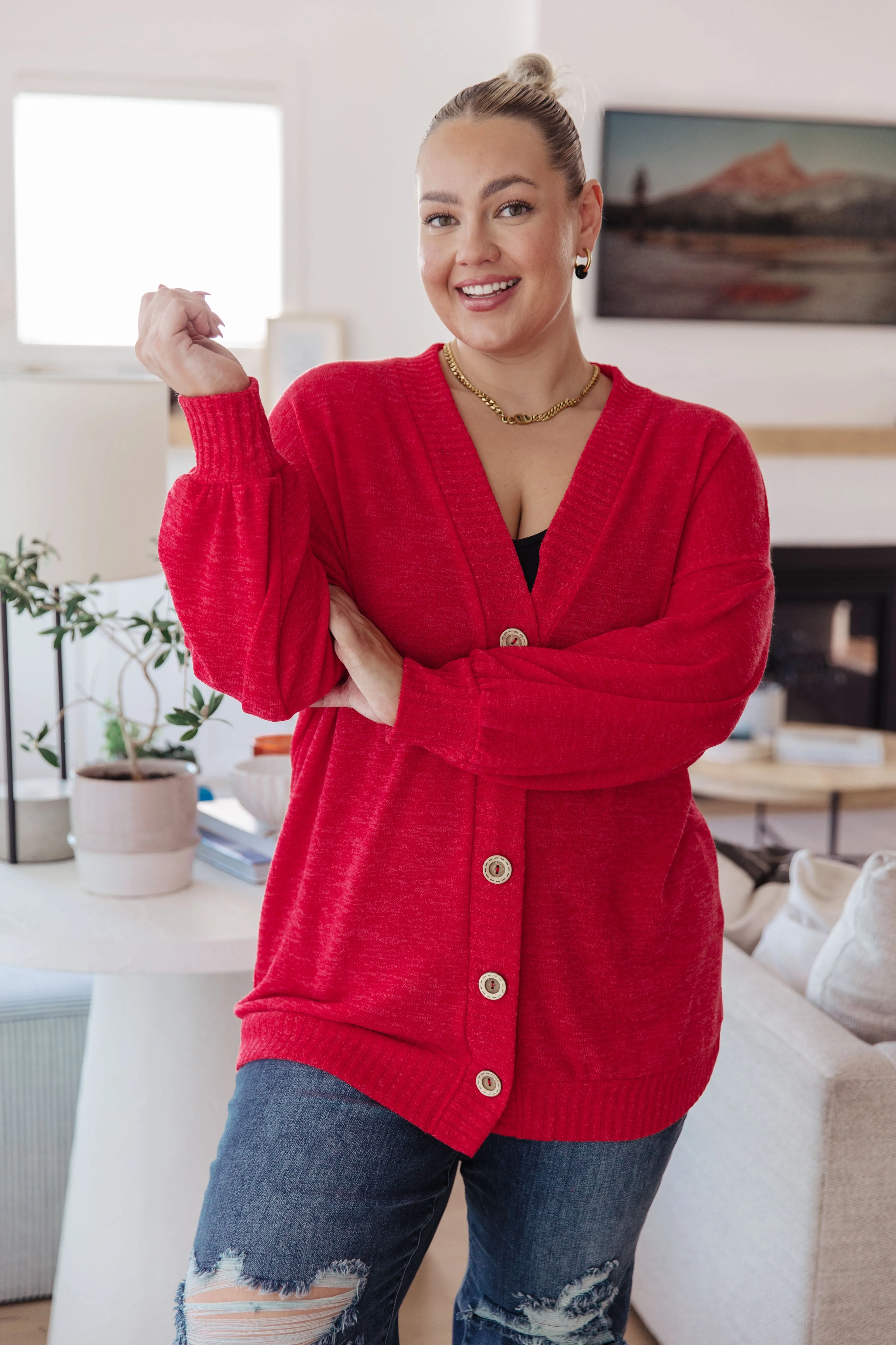 Cardinal Neighbor Cardigan