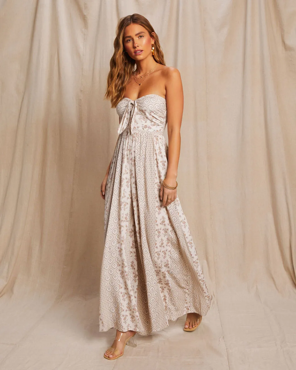 Carmella Strapless Smocked Jumpsuit