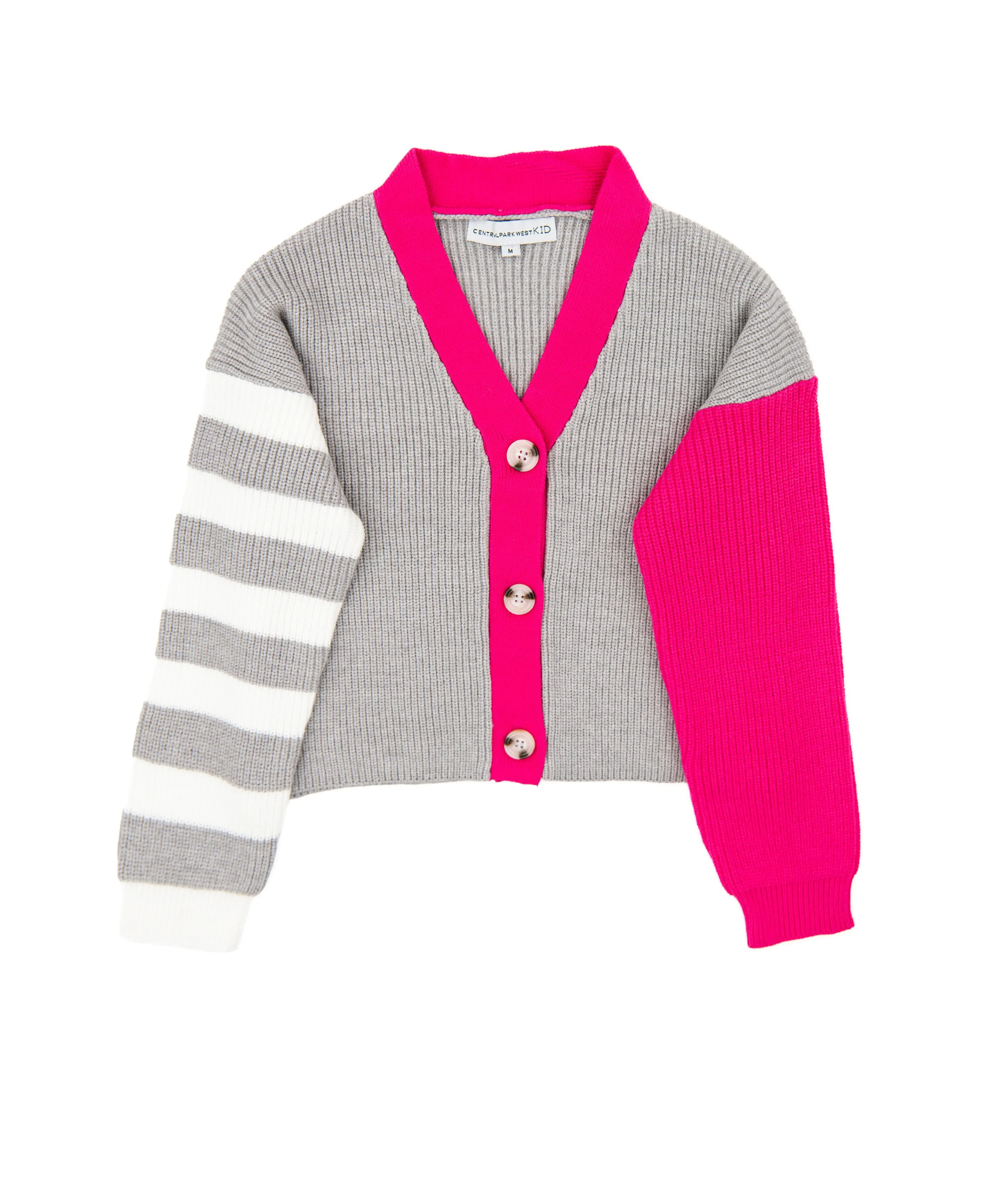 Central Park West Girls Ava Color Block Cardigan