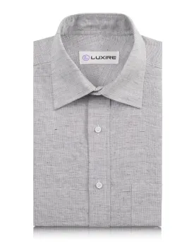 Cotton Linen: Black White Chambray Shirt