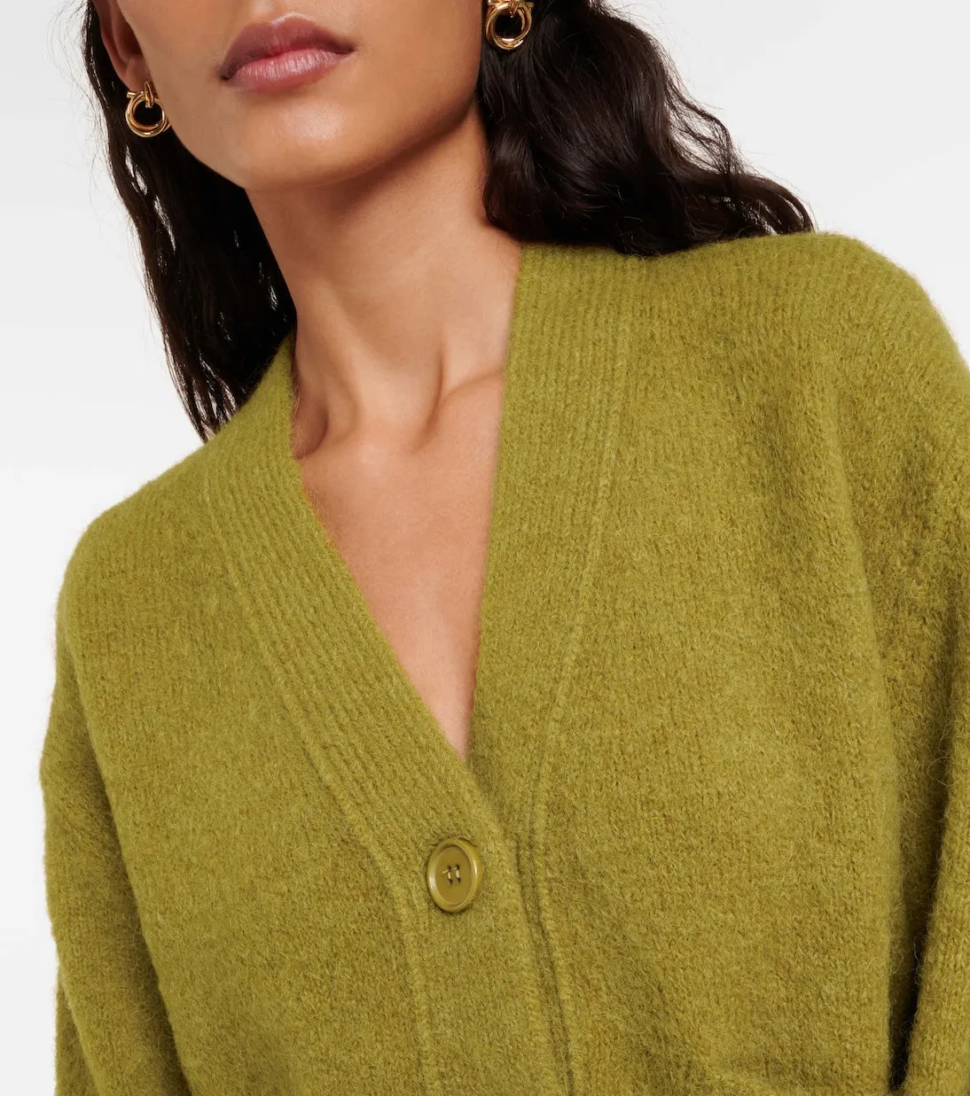 Dorothee Schumacher Cozy Comfortable Alpaca Blend Cardigan, Green