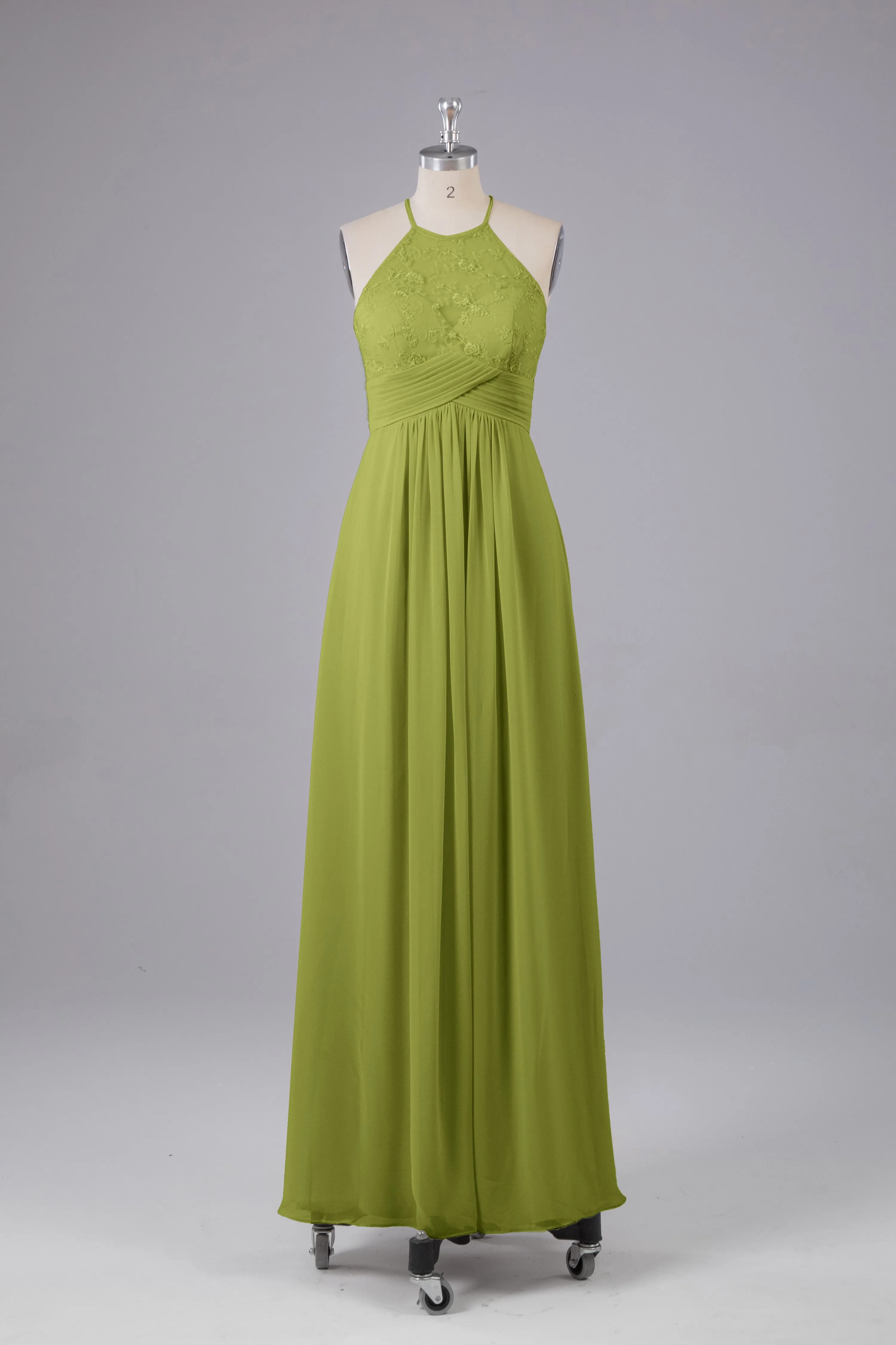 Elegant Halter Keyhole Chiffon Bridesmaid Dresses