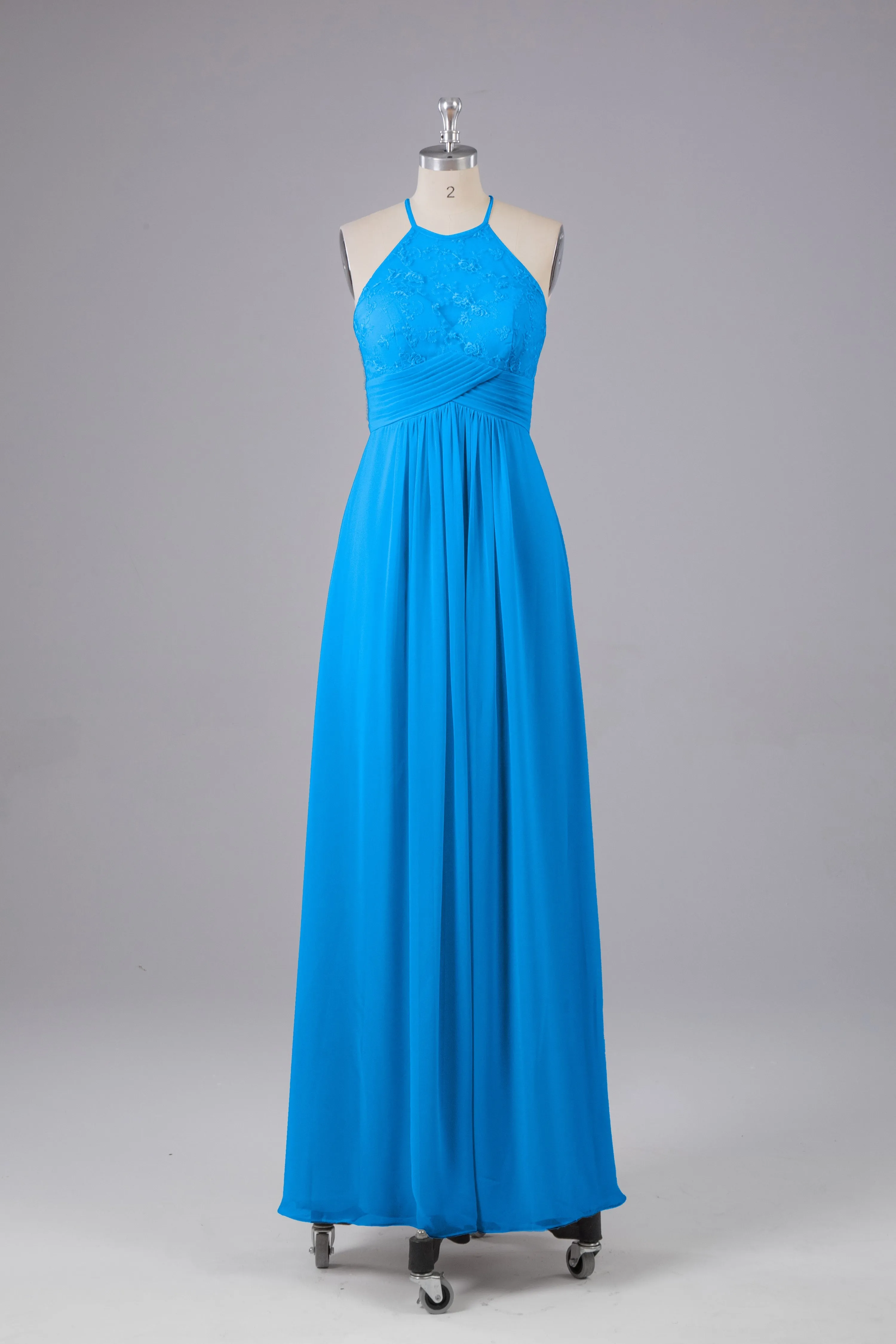 Elegant Halter Keyhole Chiffon Bridesmaid Dresses