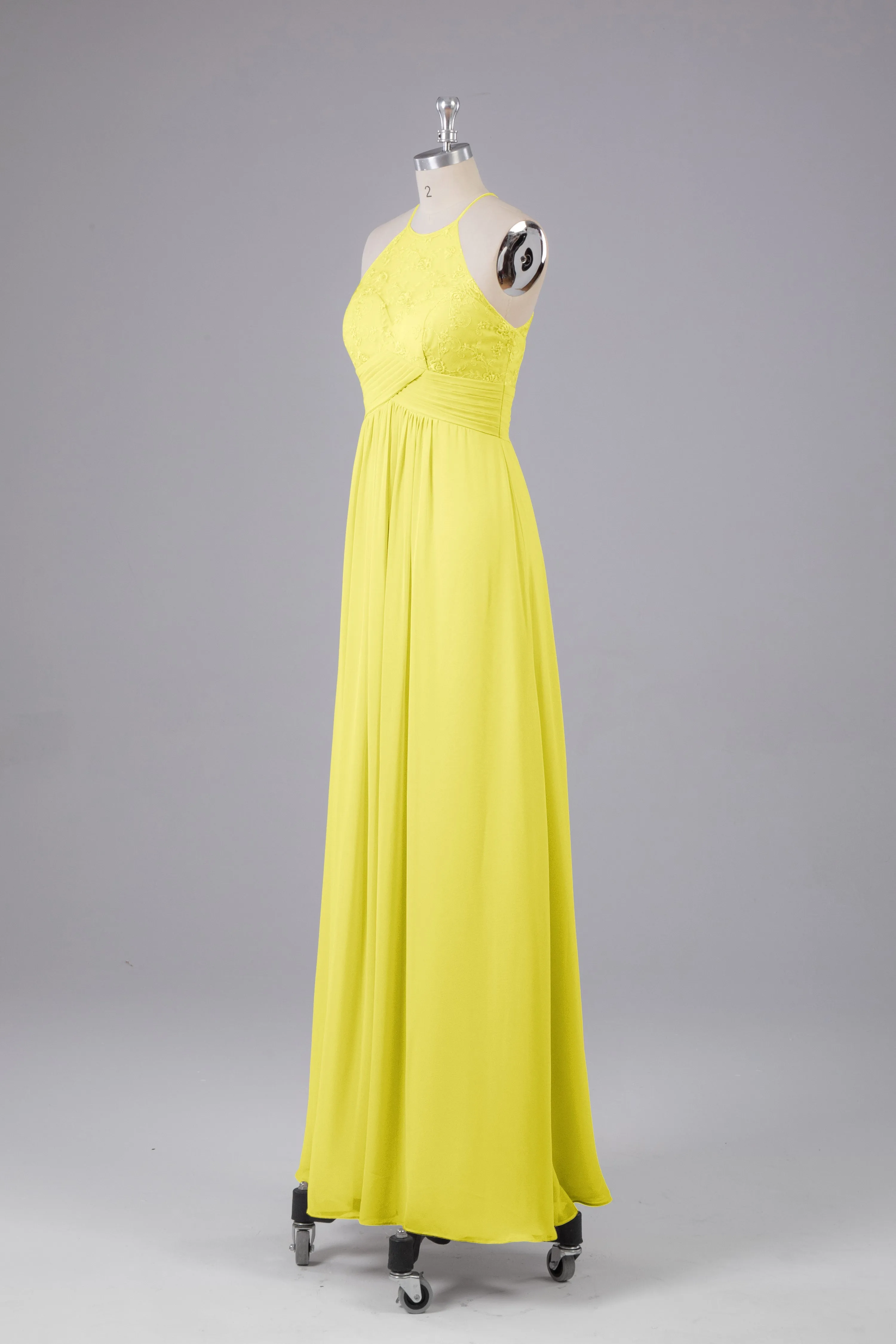 Elegant Halter Keyhole Chiffon Bridesmaid Dresses