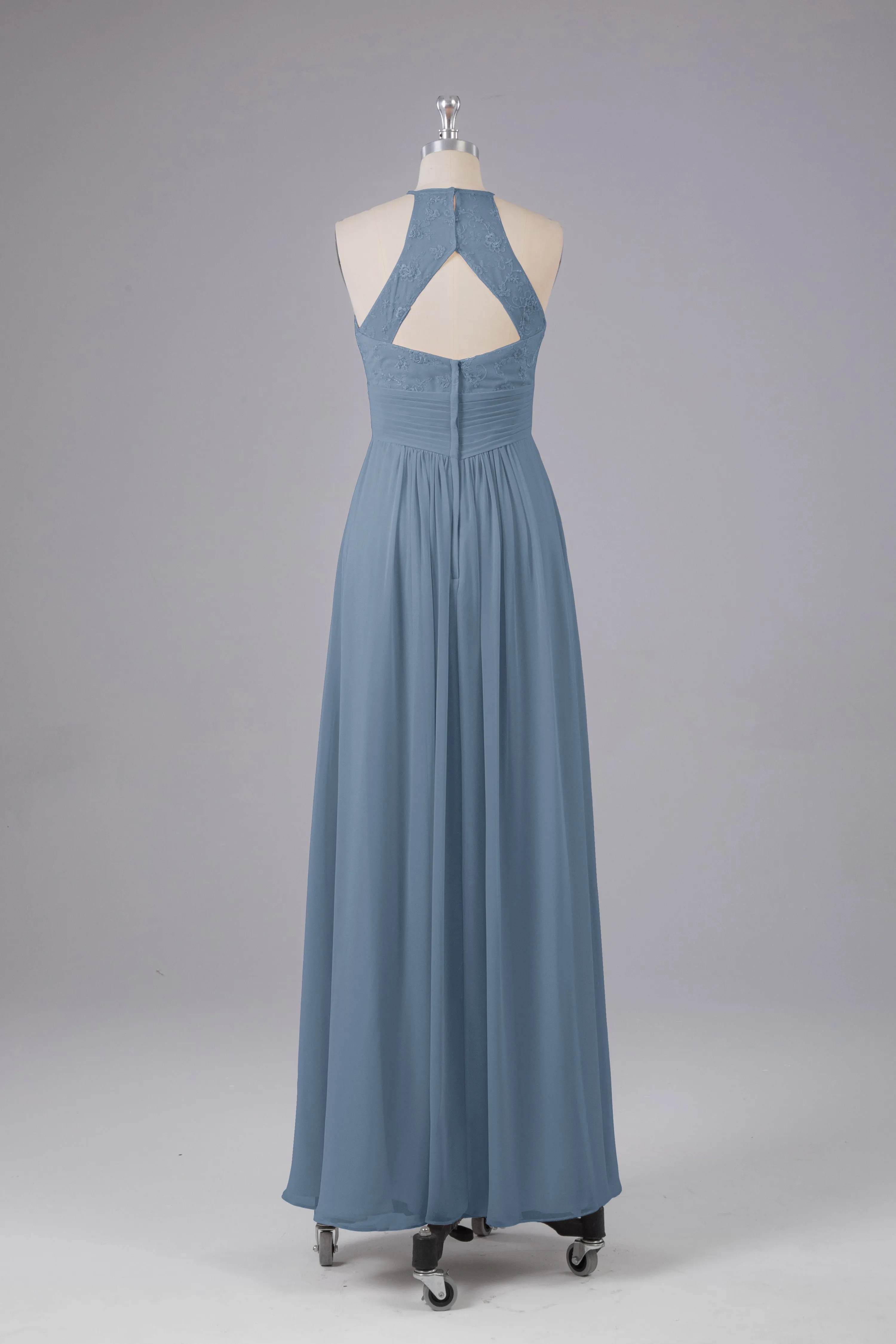 Elegant Halter Keyhole Chiffon Bridesmaid Dresses