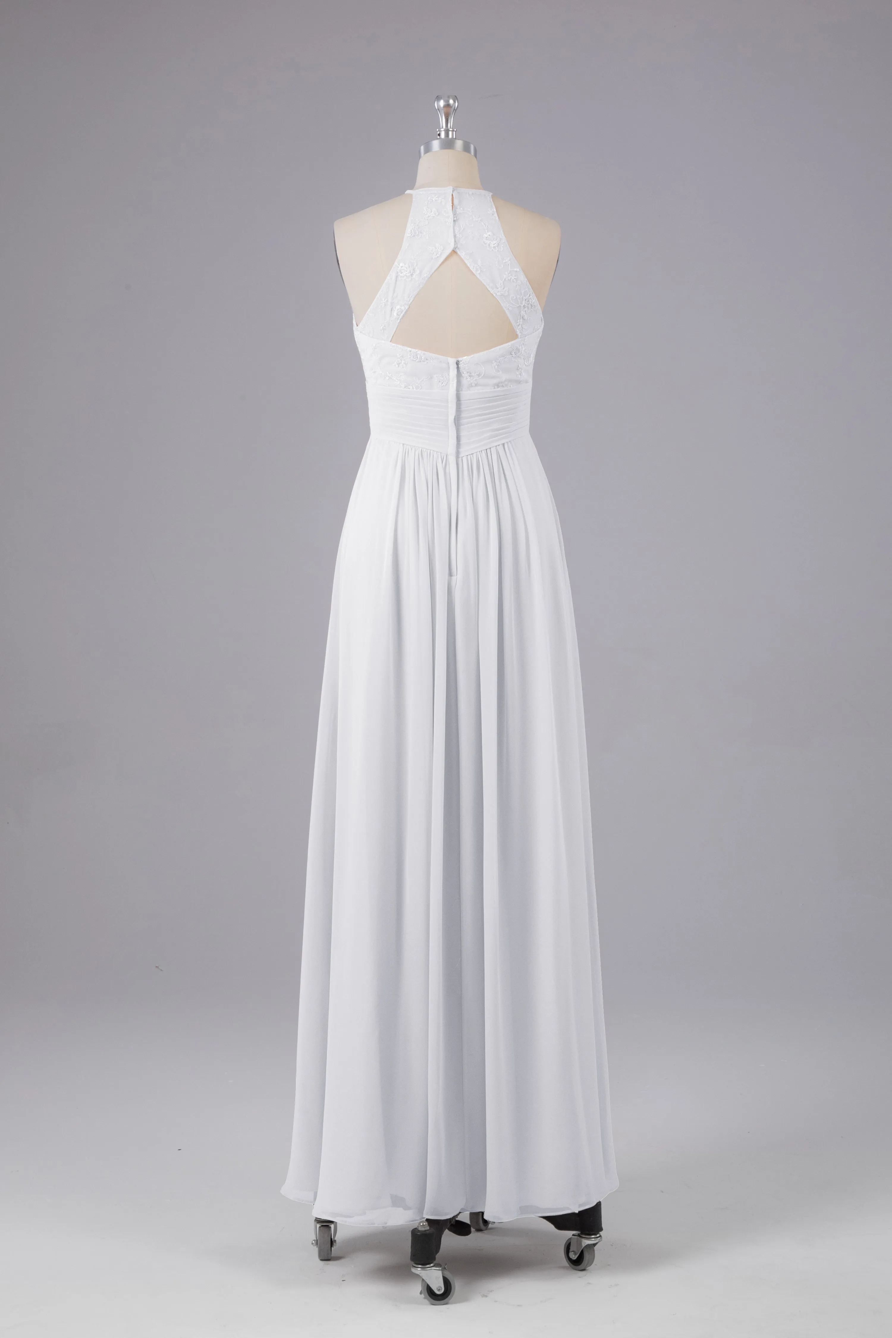 Elegant Halter Keyhole Chiffon Bridesmaid Dresses