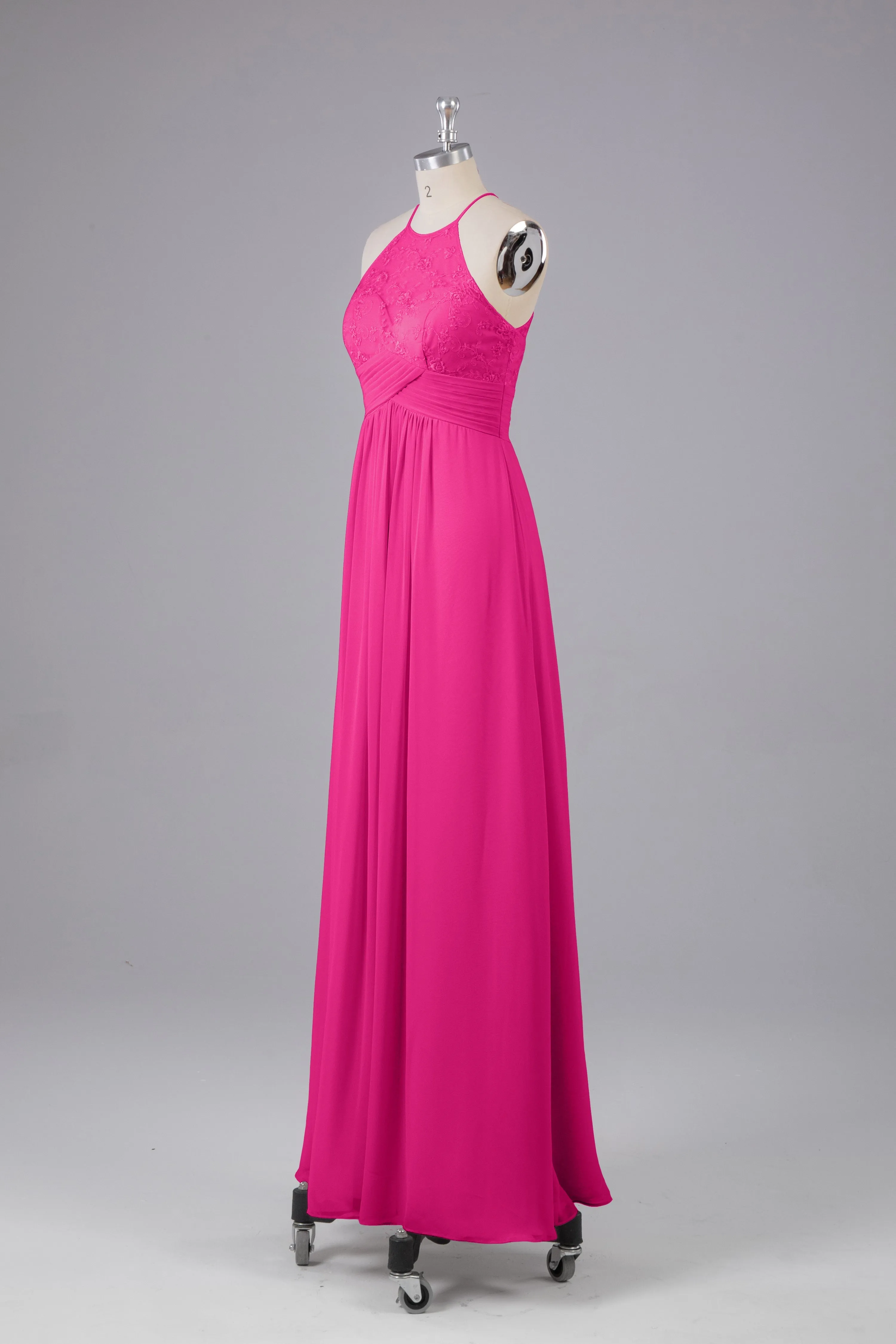 Elegant Halter Keyhole Chiffon Bridesmaid Dresses