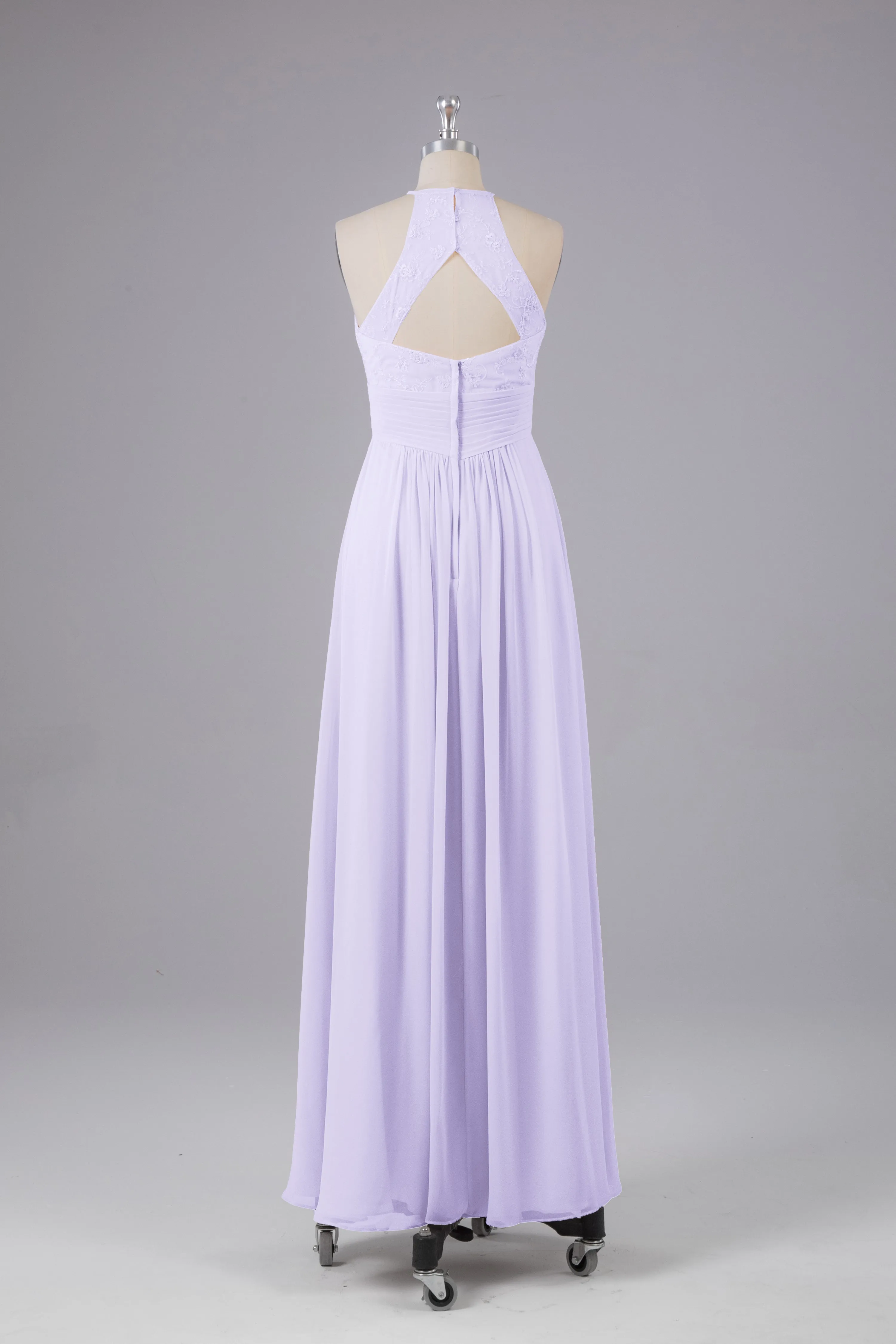 Elegant Halter Keyhole Chiffon Bridesmaid Dresses