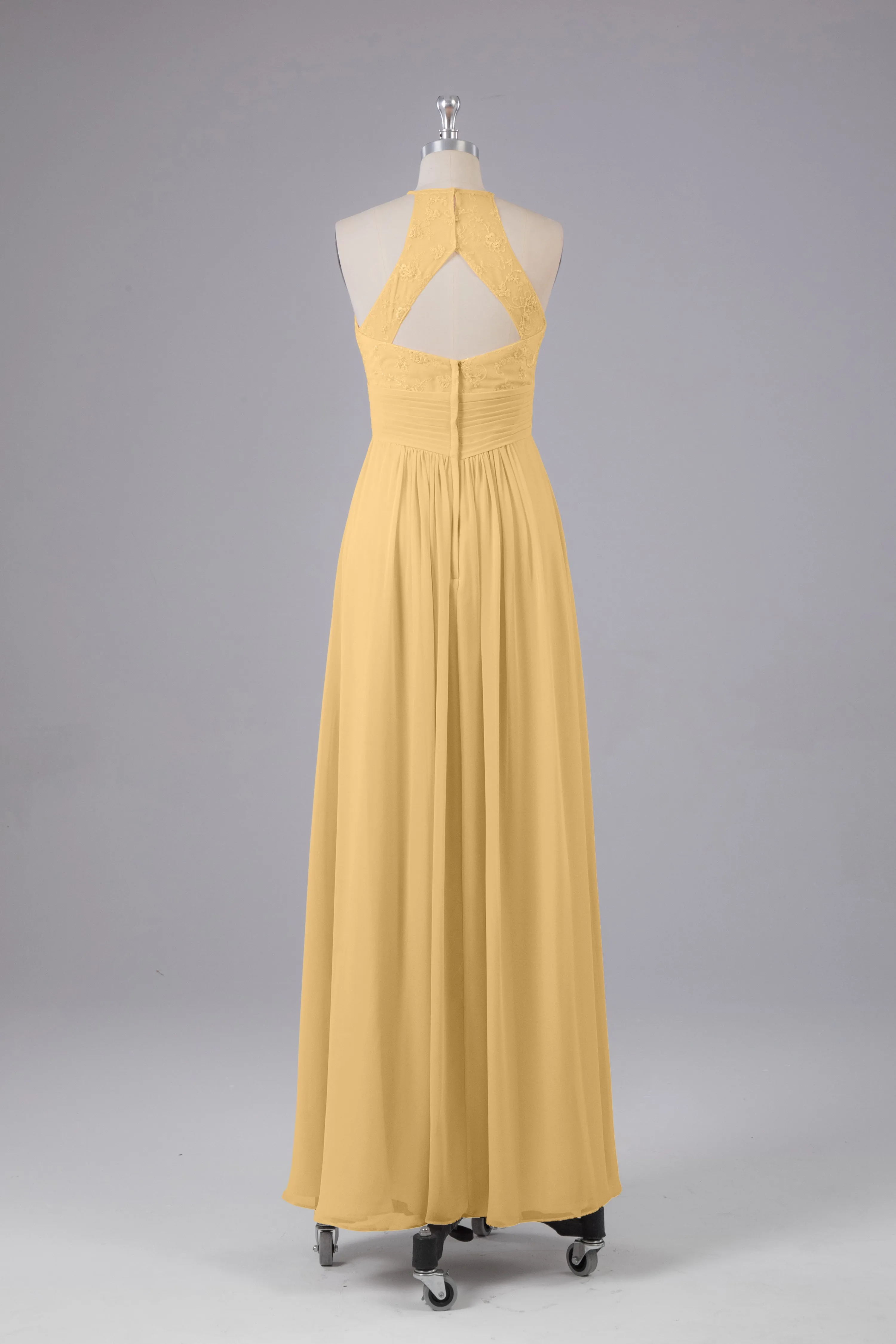 Elegant Halter Keyhole Chiffon Bridesmaid Dresses