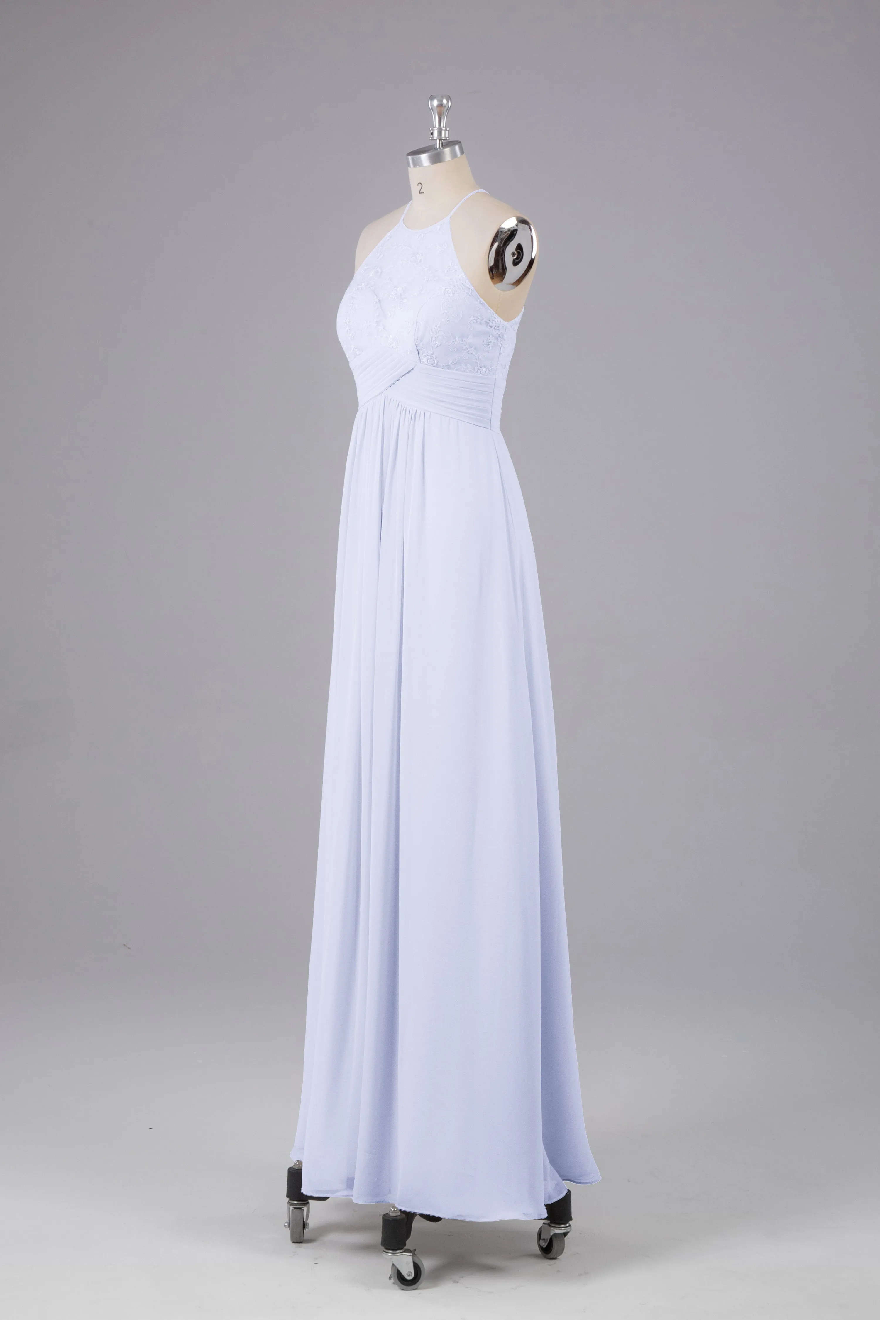 Elegant Halter Keyhole Chiffon Bridesmaid Dresses