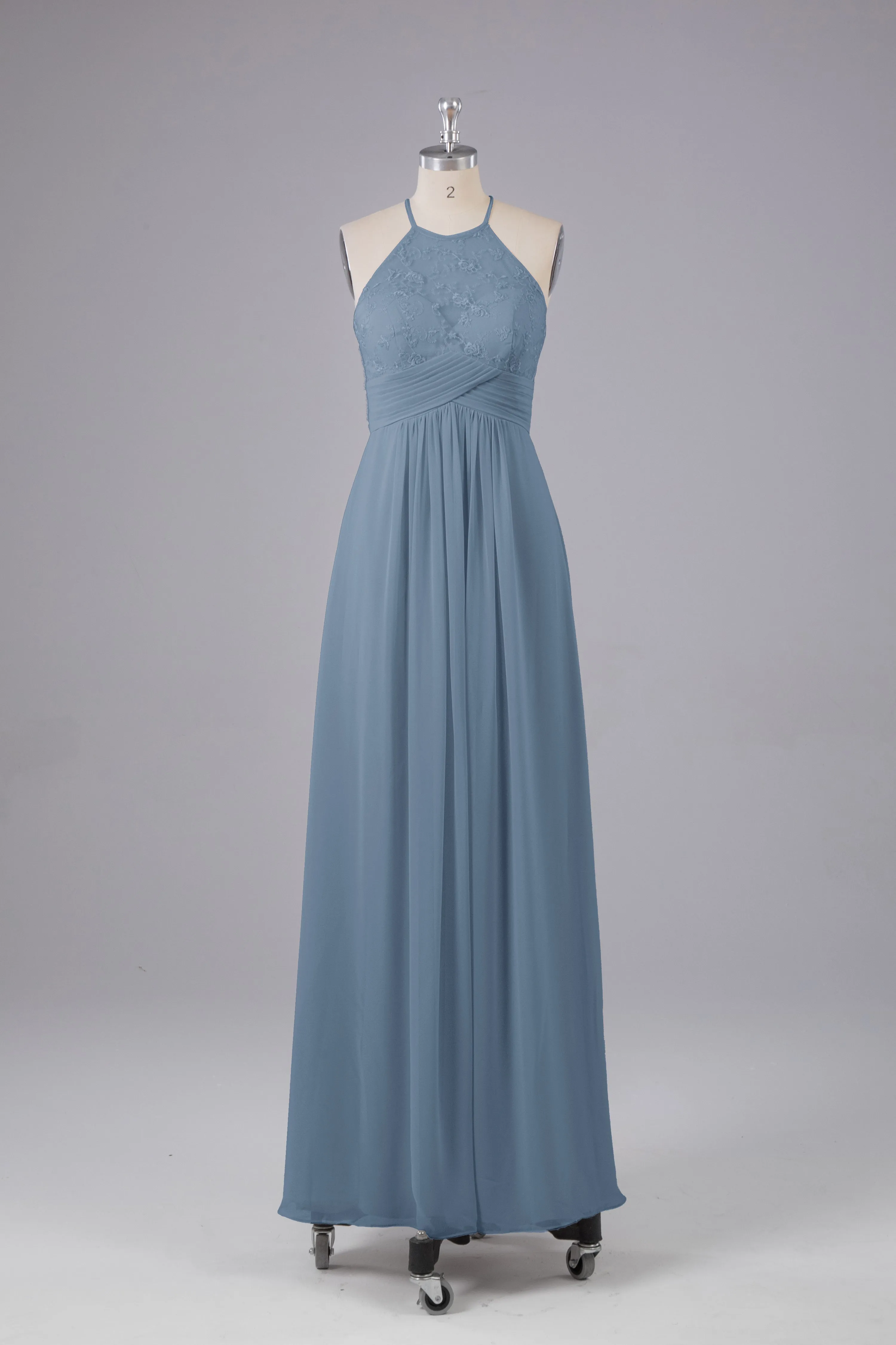 Elegant Halter Keyhole Chiffon Bridesmaid Dresses