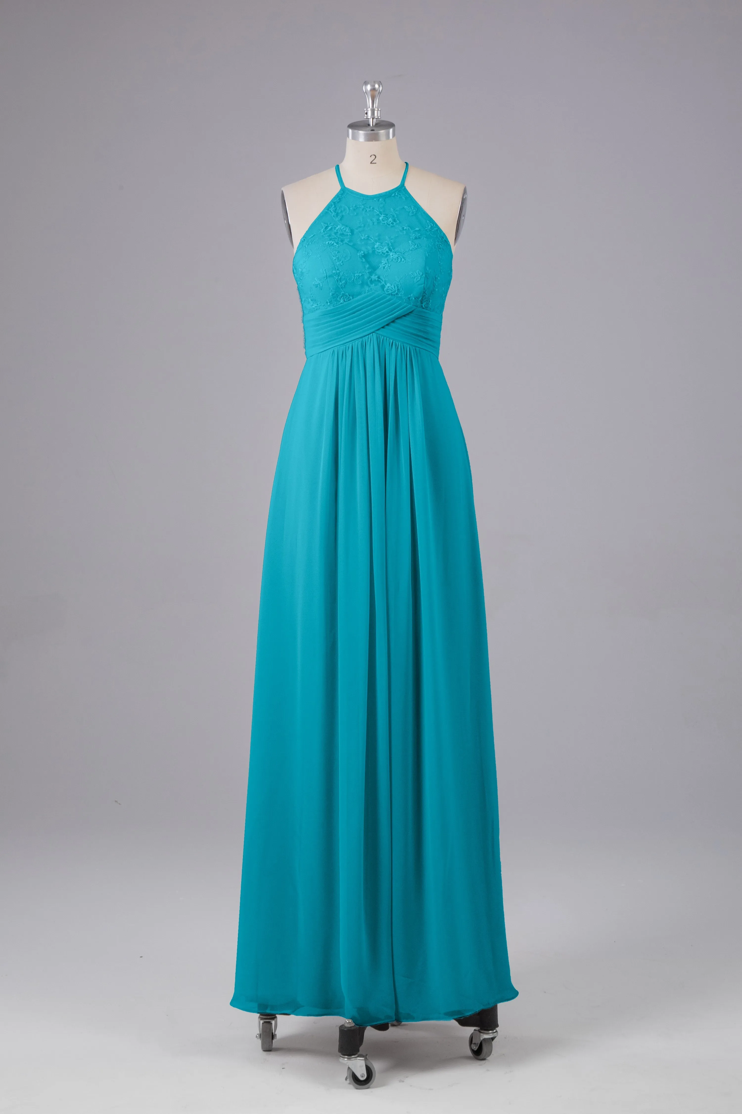 Elegant Halter Keyhole Chiffon Bridesmaid Dresses