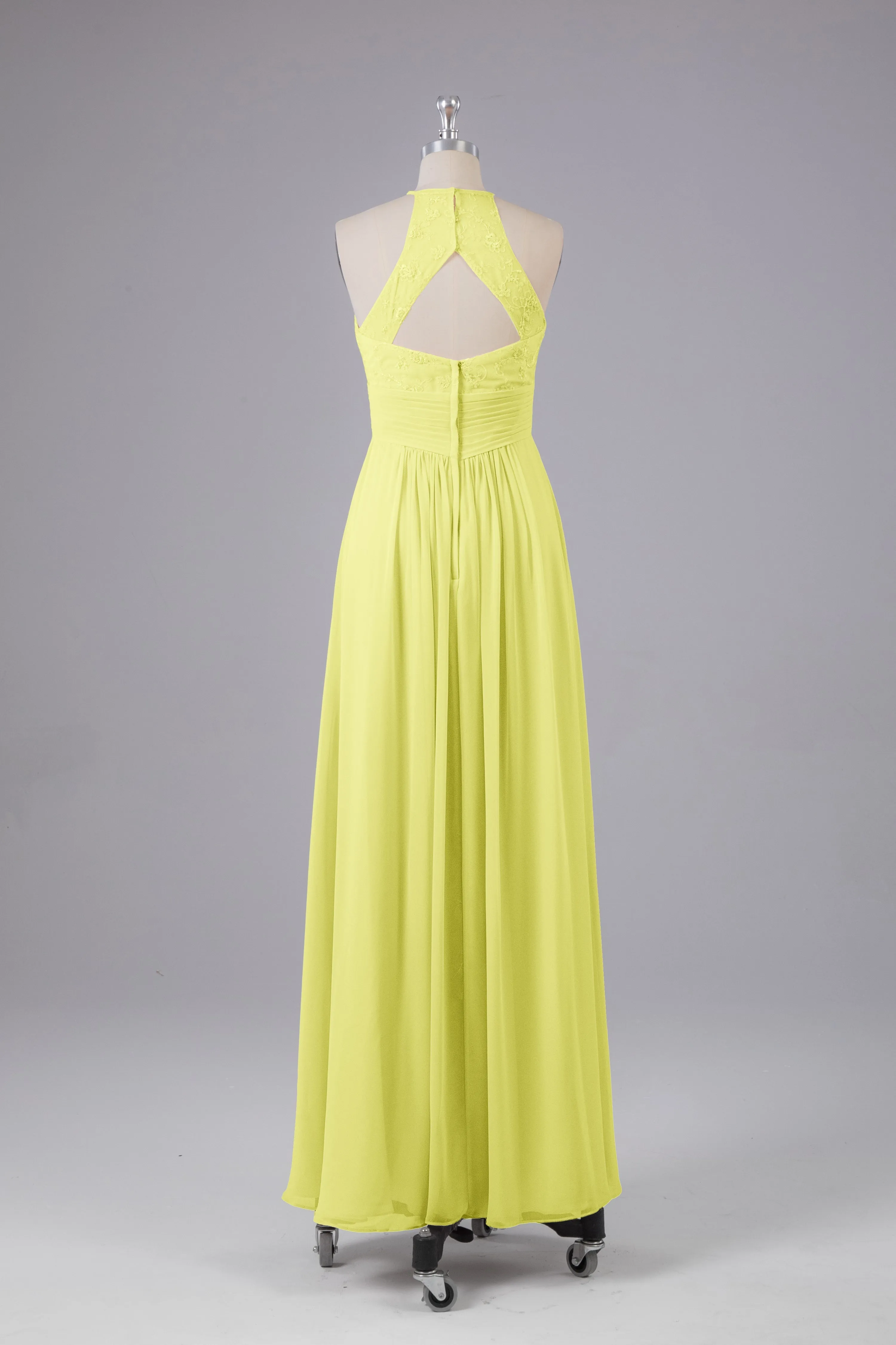 Elegant Halter Keyhole Chiffon Bridesmaid Dresses