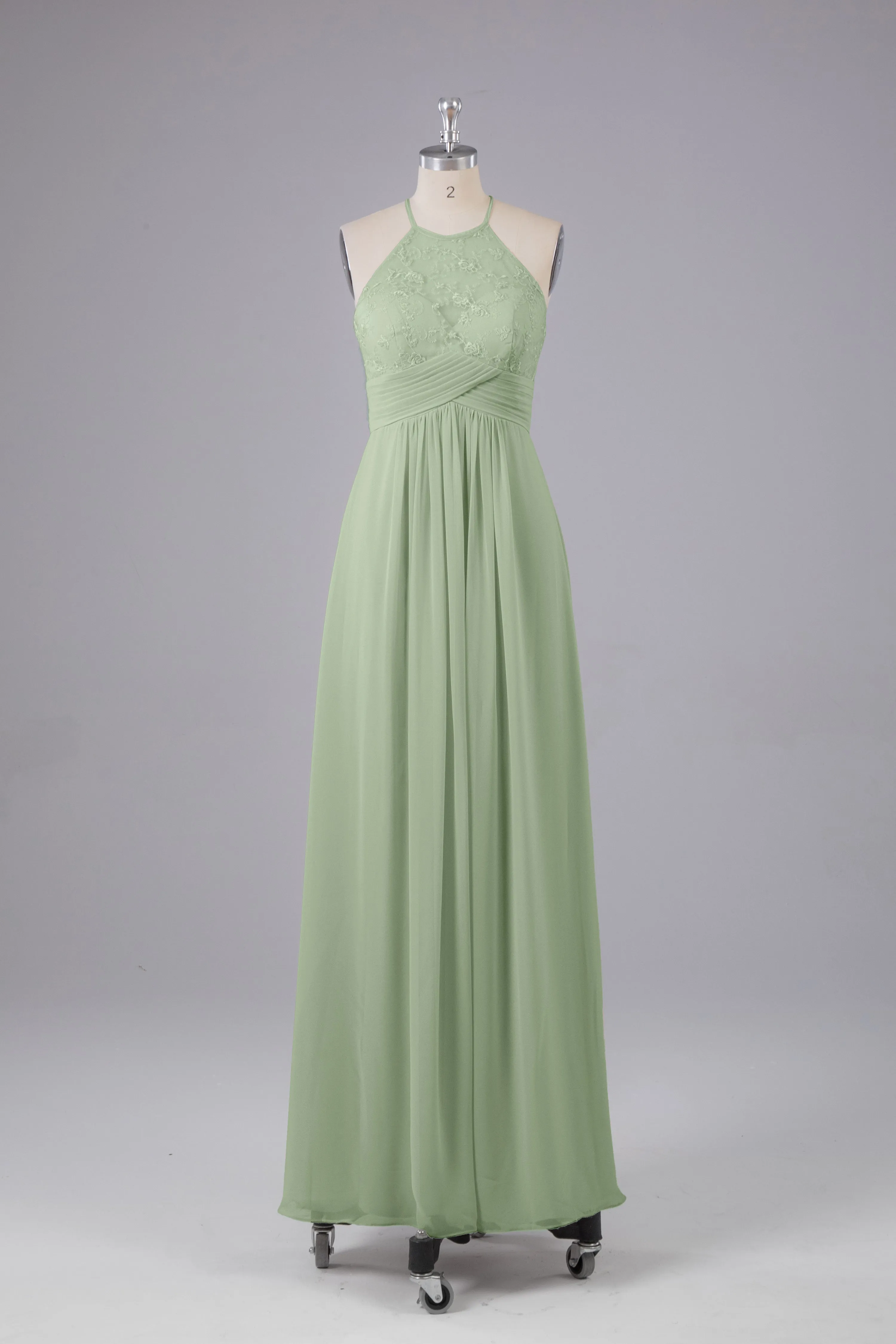 Elegant Halter Keyhole Chiffon Bridesmaid Dresses