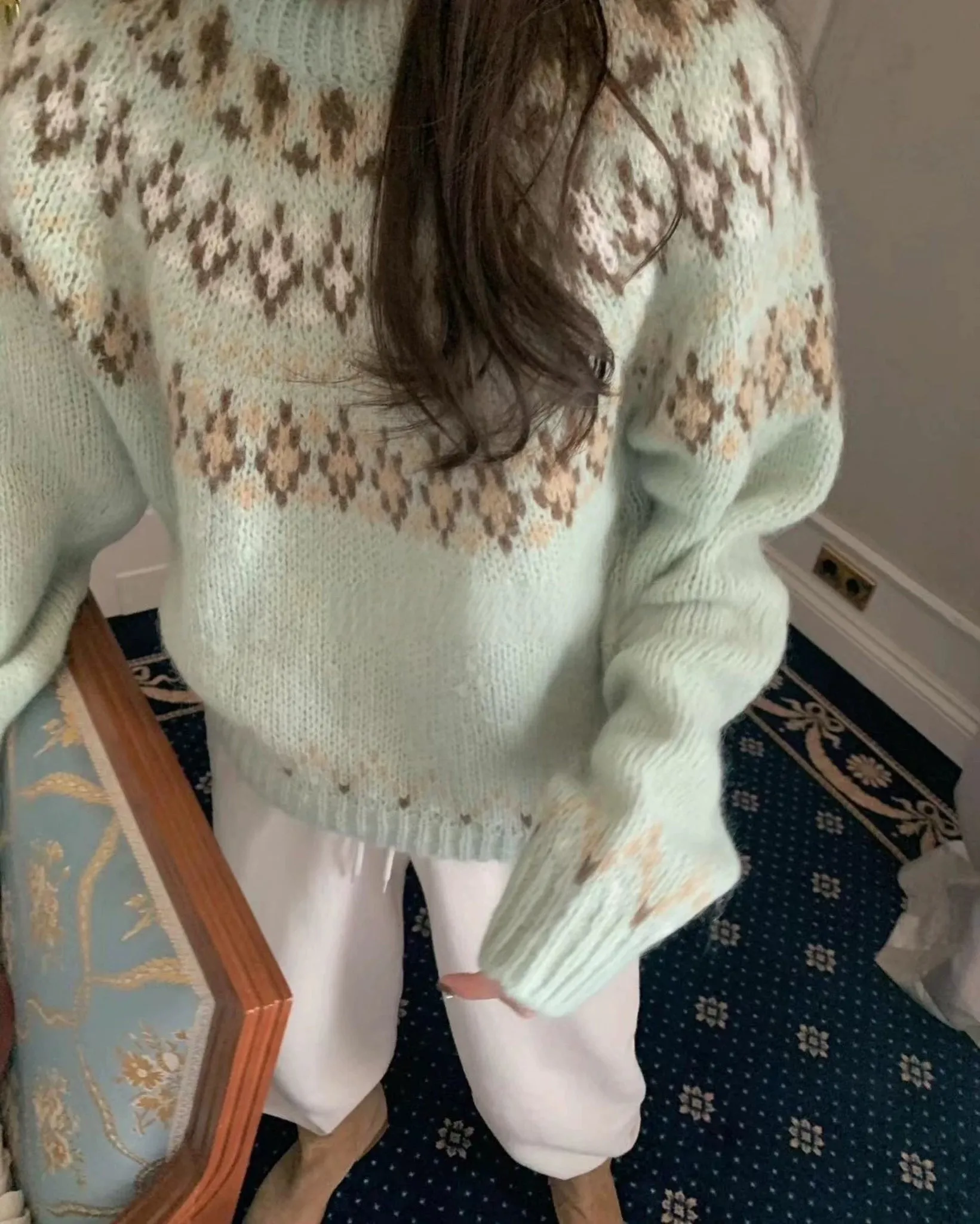 Emalee Nordic Pattern Knit Sweater