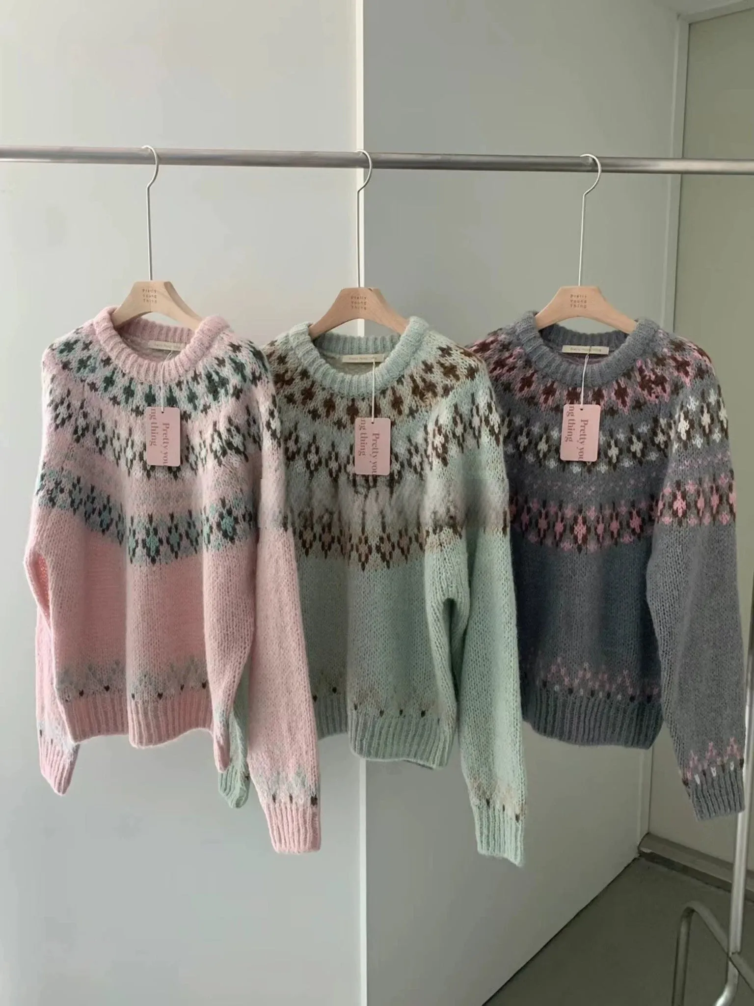 Emalee Nordic Pattern Knit Sweater