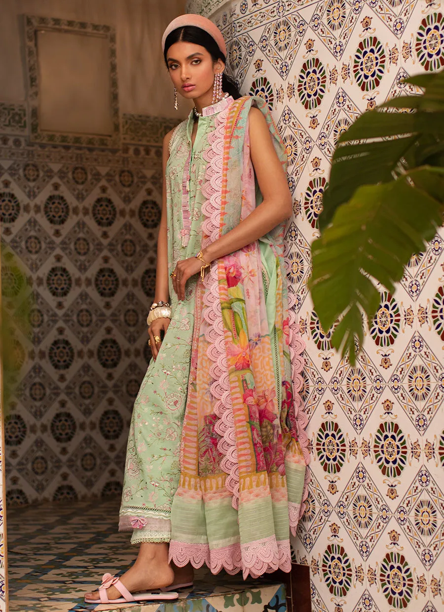 Farah Talib Aziz Luxury Lawn Collection 2023 – Mint Debbagh