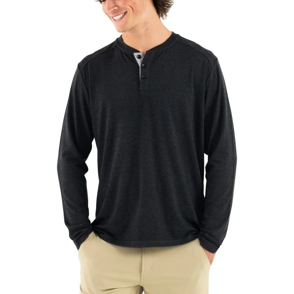 Free Fly Apparel Men's Bamboo Flex Long Sleeve Henley