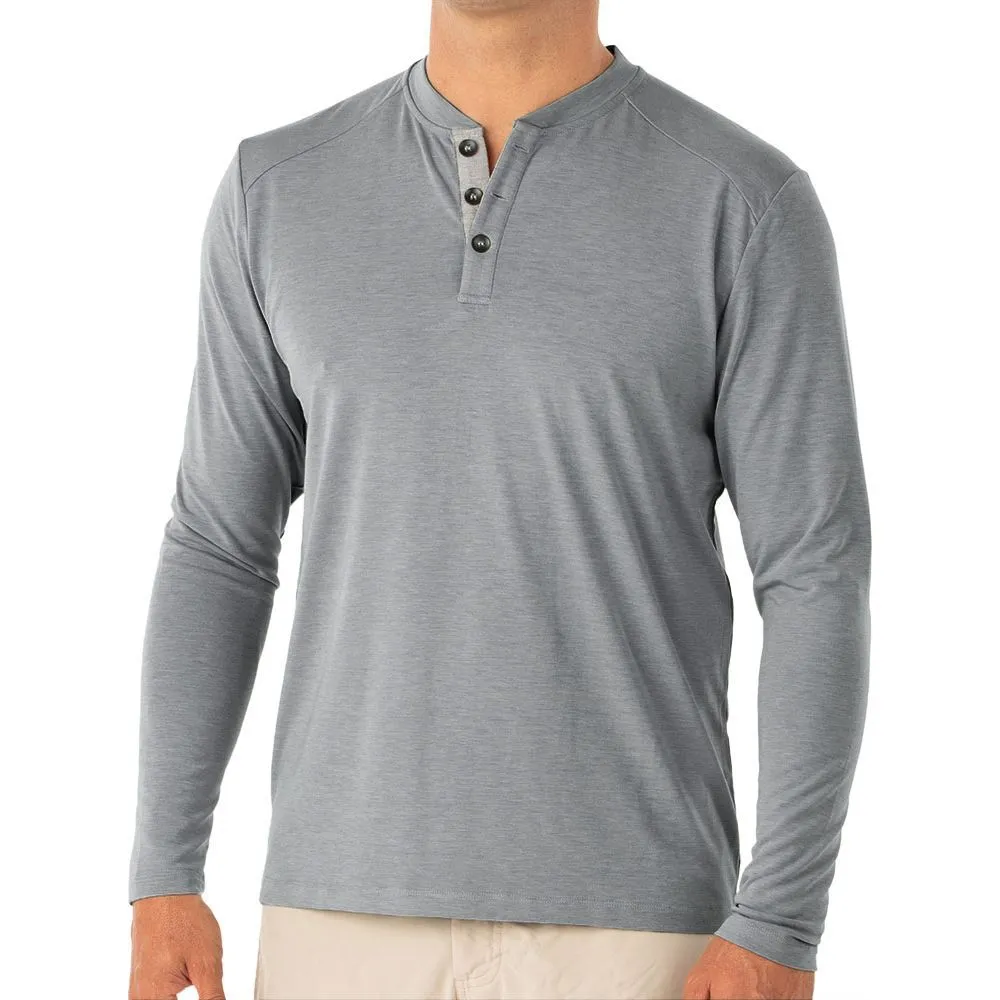 Free Fly Apparel Men's Bamboo Flex Long Sleeve Henley