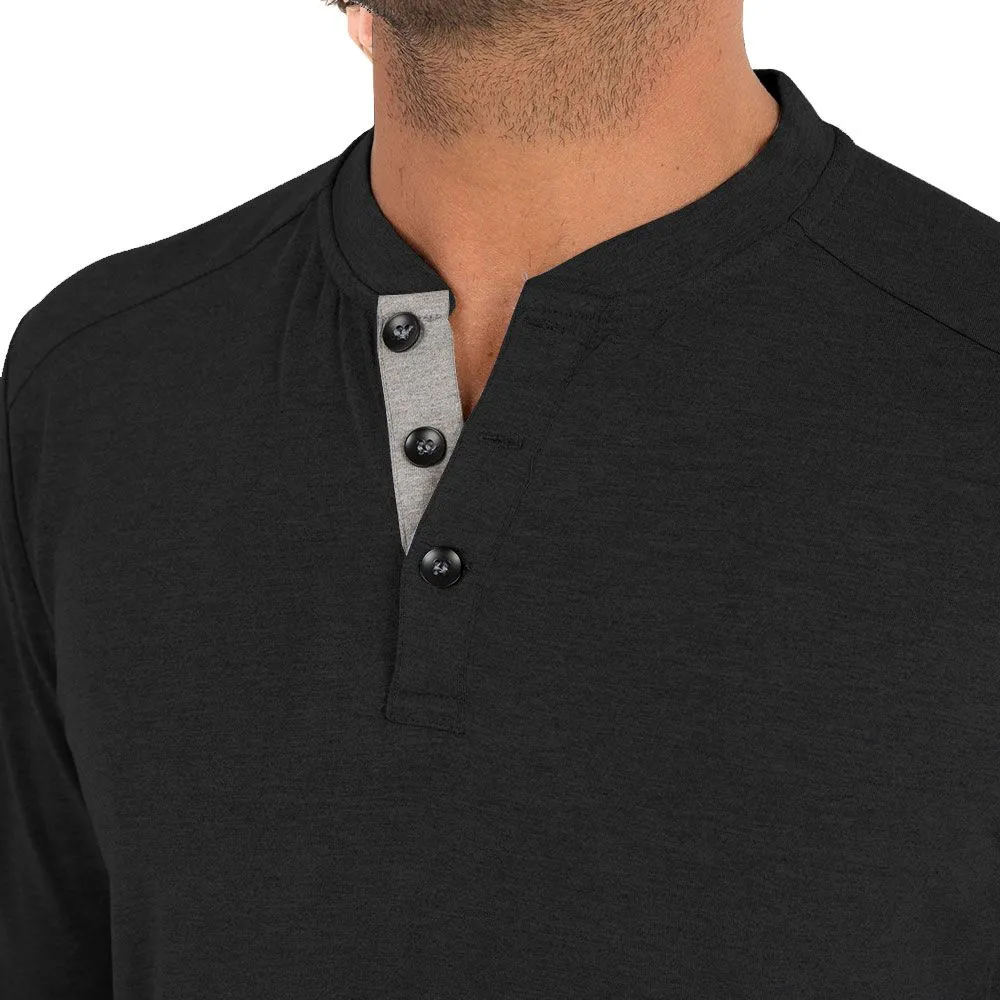 Free Fly Apparel Men's Bamboo Flex Long Sleeve Henley