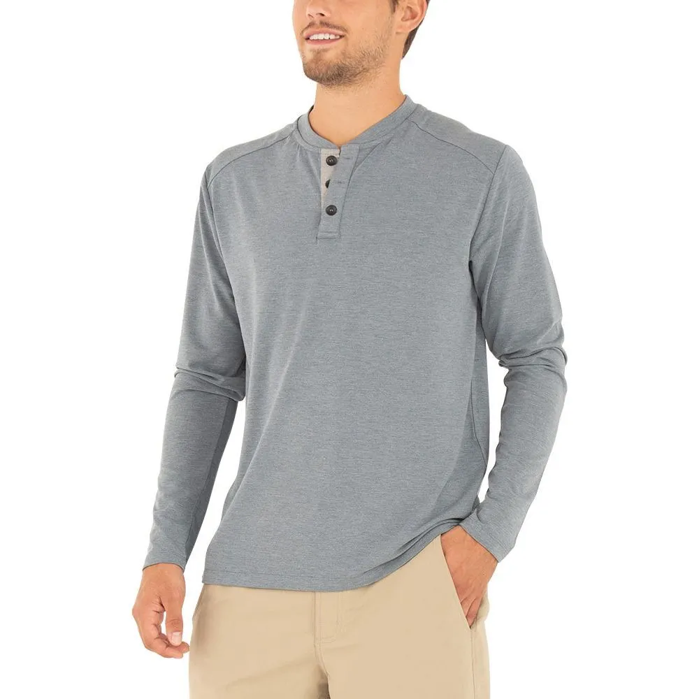 Free Fly Apparel Men's Bamboo Flex Long Sleeve Henley