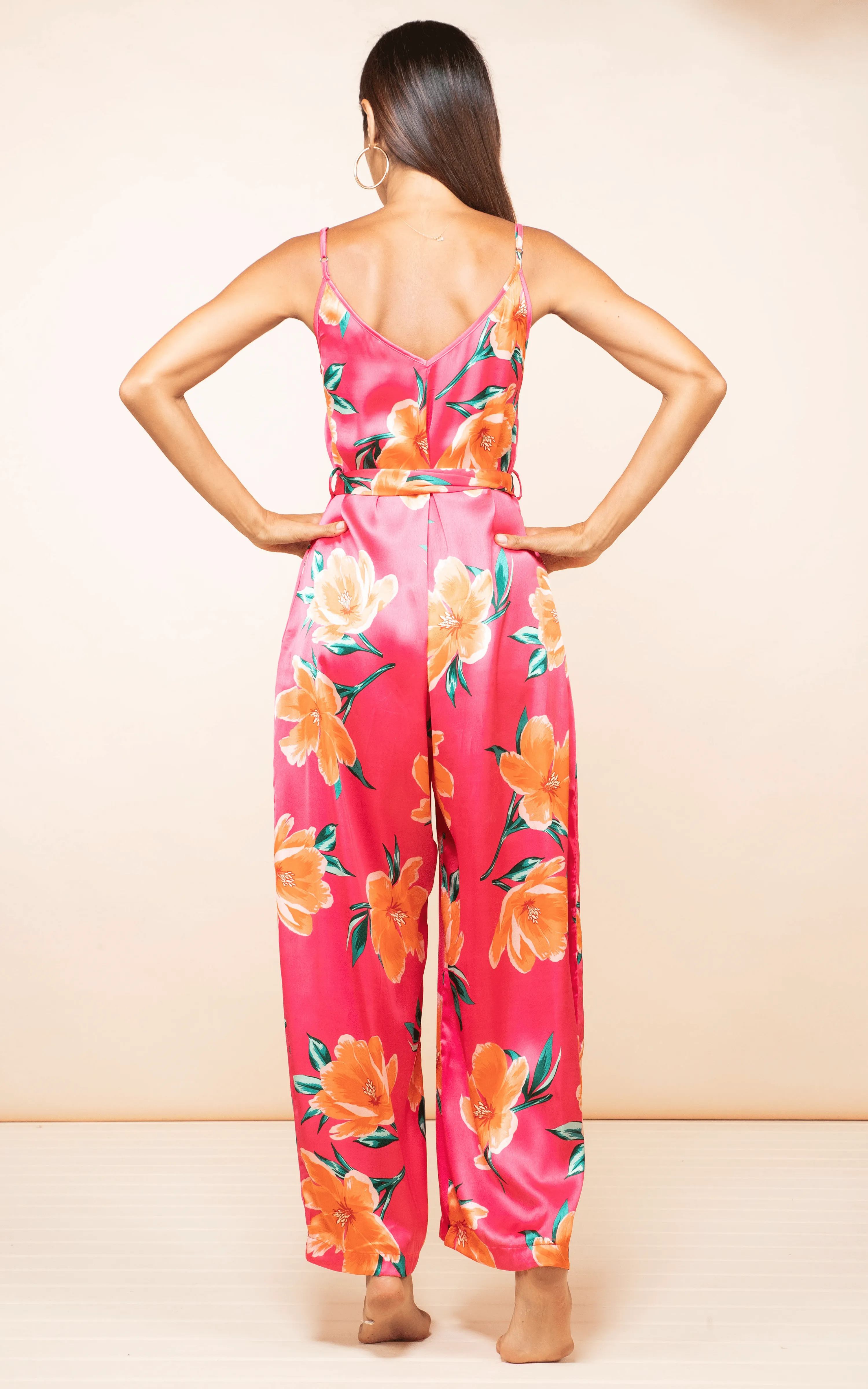 Gabriella Jumpsuit in Red Base Tulip