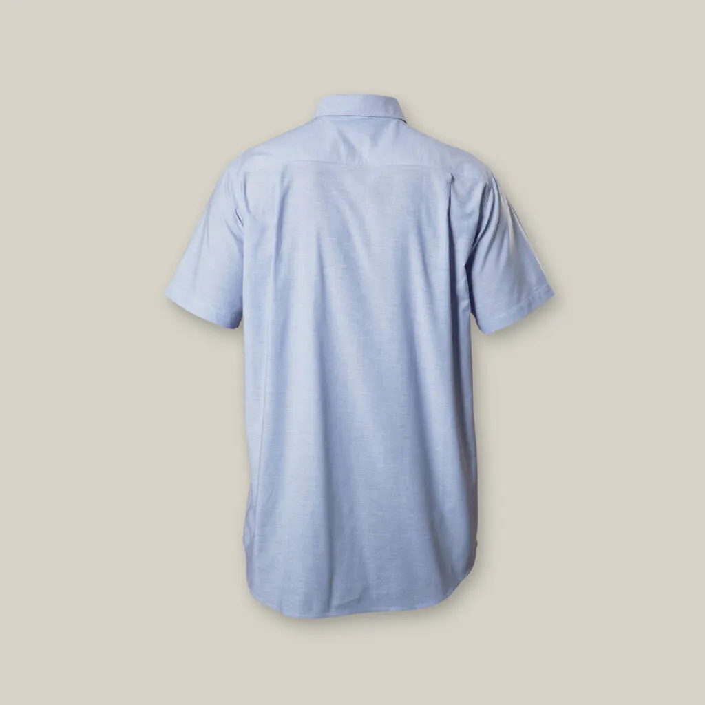 Hard Yakka Short Sleeve Chambray Open Front Cotton Work Shirt (Y07529)