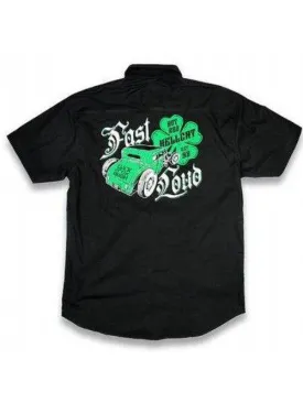 HOTROD HELLCAT BUTTON UP WORK IRISH