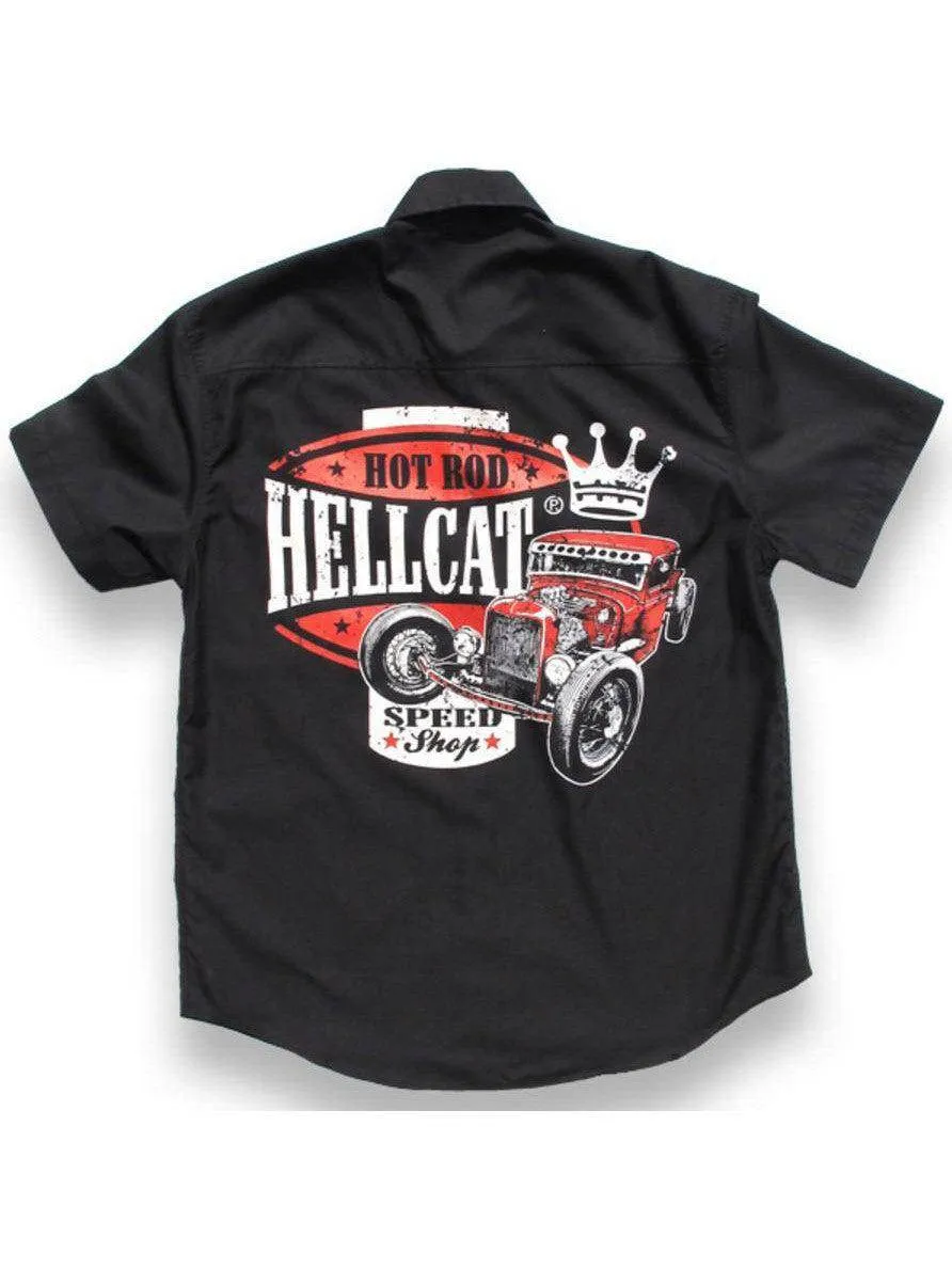 HOTROD HELLCAT BUTTON UP WORK SPEED KING