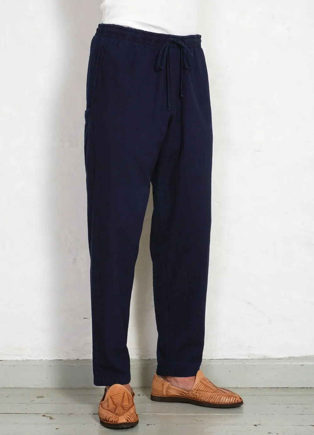 JACK | Casual Drawstring Pants | Waffle Indigo