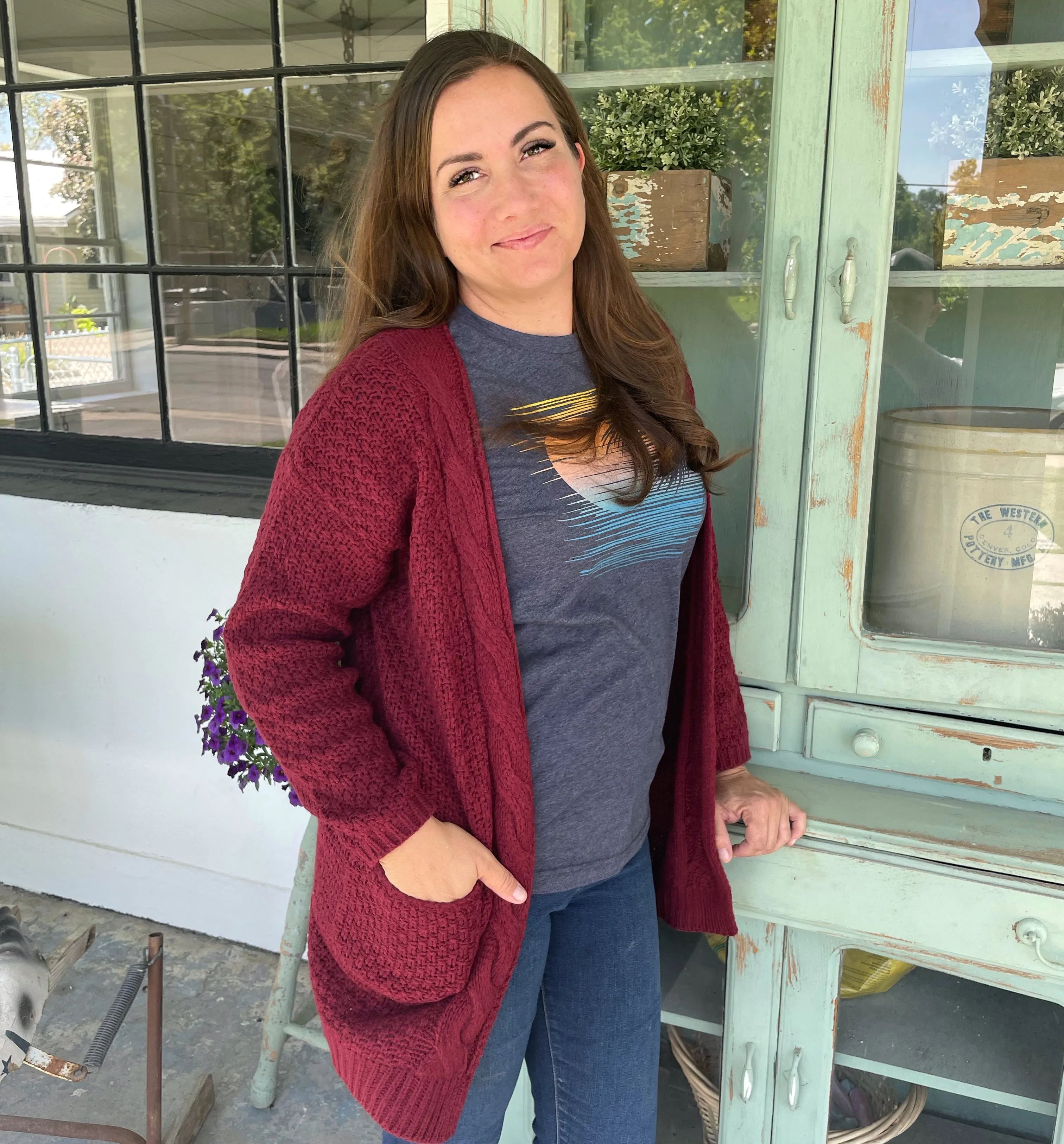 Jami’s Cranberry Cardigan