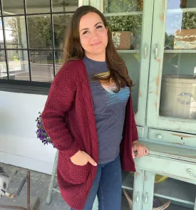 Jami’s Cranberry Cardigan