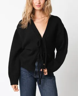 Jayla Tie Front Sweater