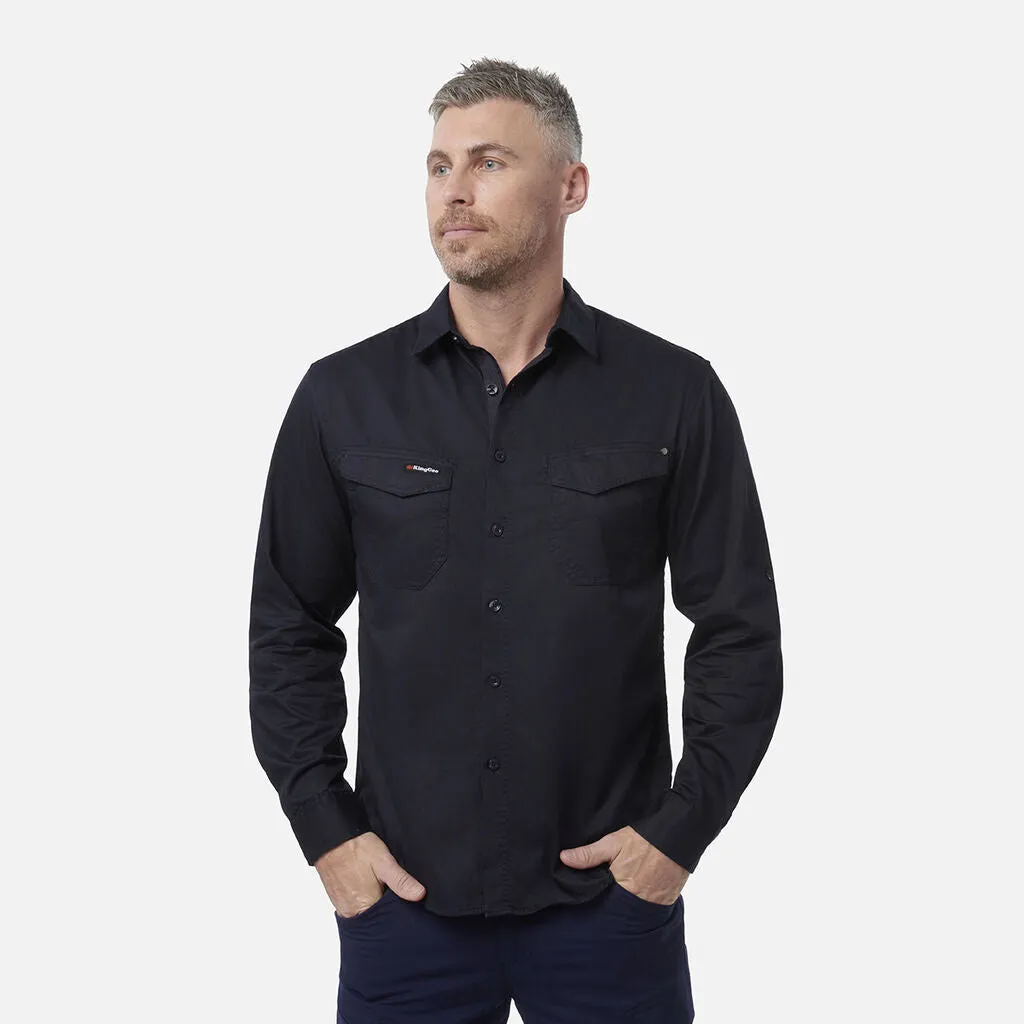 King Gee Tradies Lightweight Cotton Drill Long Sleeve Work Shirt (K14350)