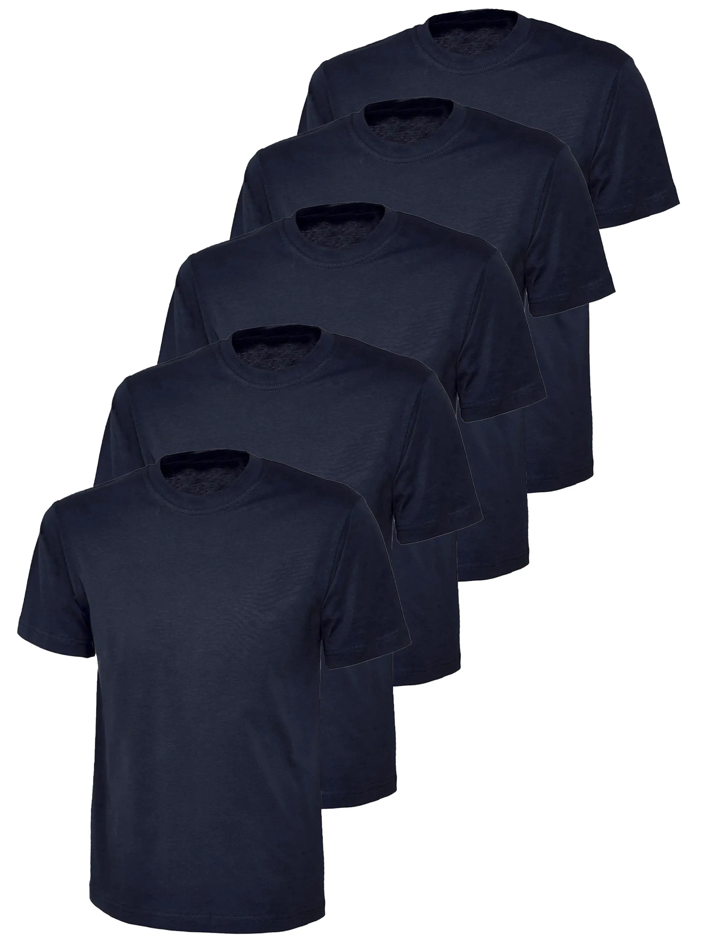 Kruze | Womens Crew Neck T-Shirts (5 Pack) - Navy