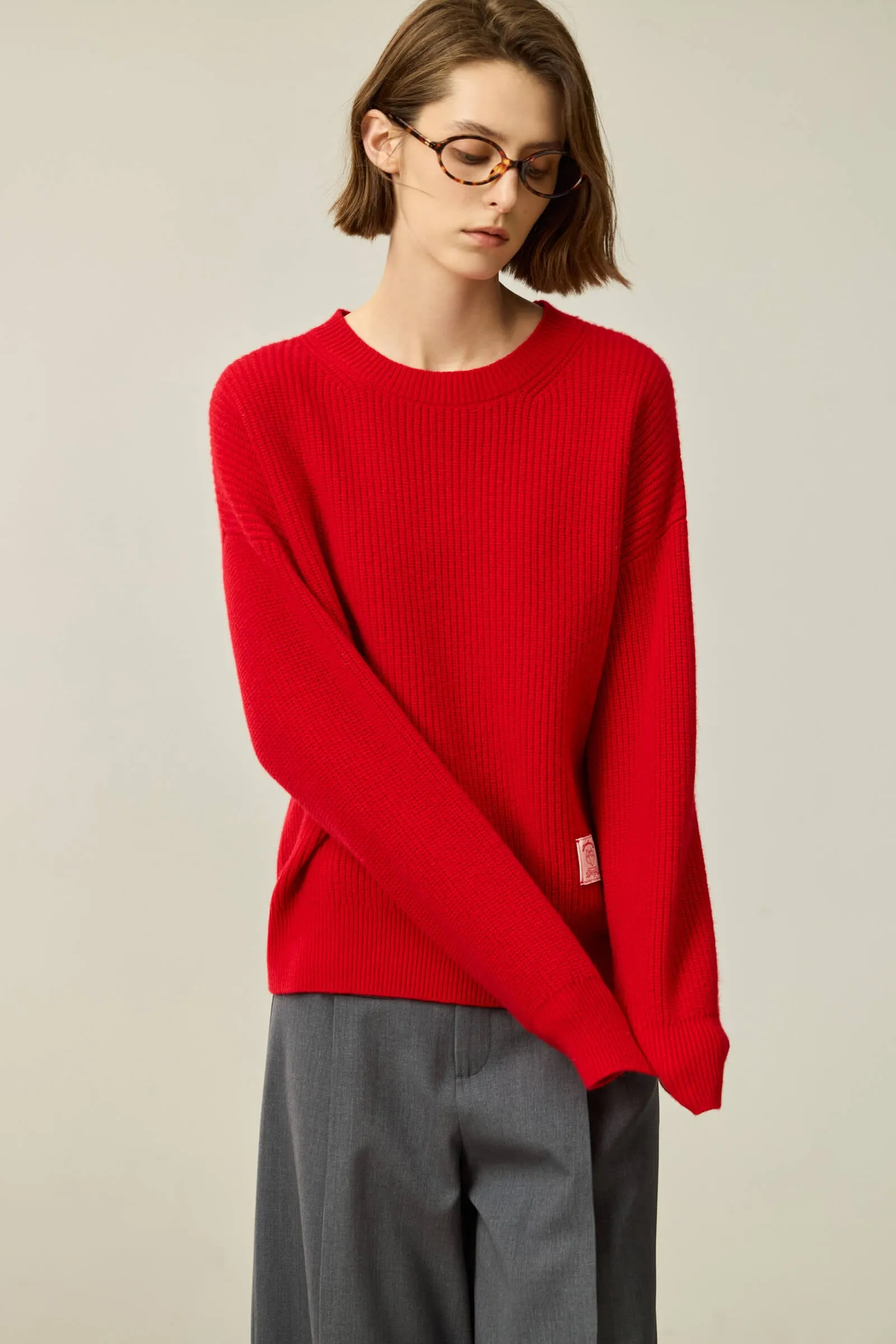 LILY Minimalist Lambswool Casual Sweater