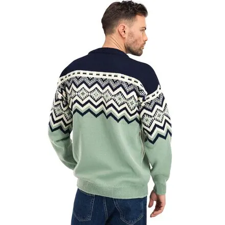 Men's Randaberg sweater Dale of Norway, color Dusty Green/Navy/Off White