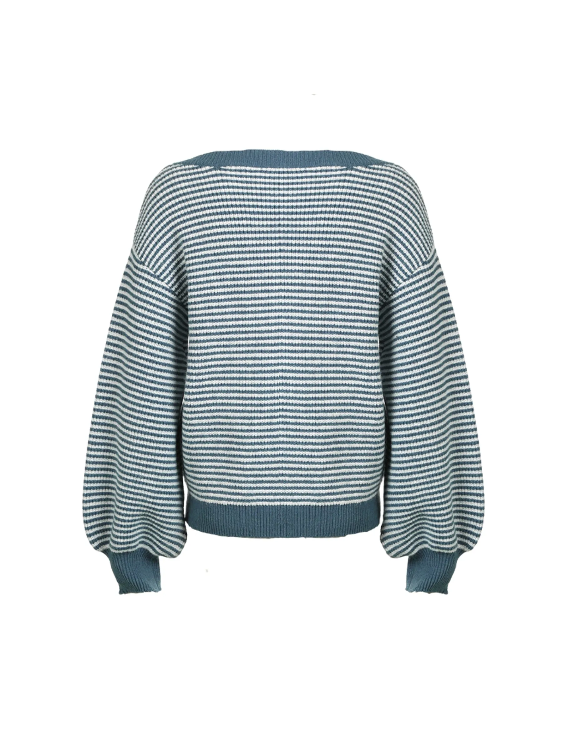 Nura Striped Off-Shoulder Sweater