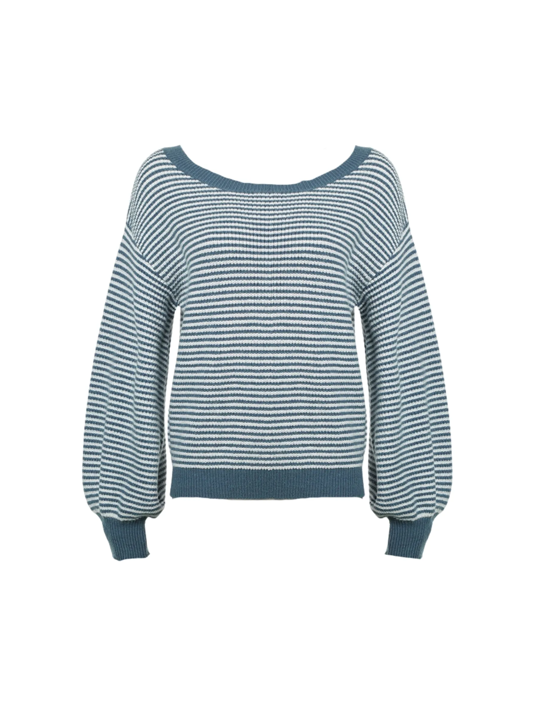 Nura Striped Off-Shoulder Sweater