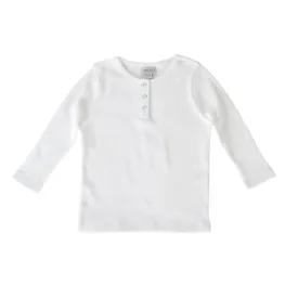 Peggy Halo Henley In White